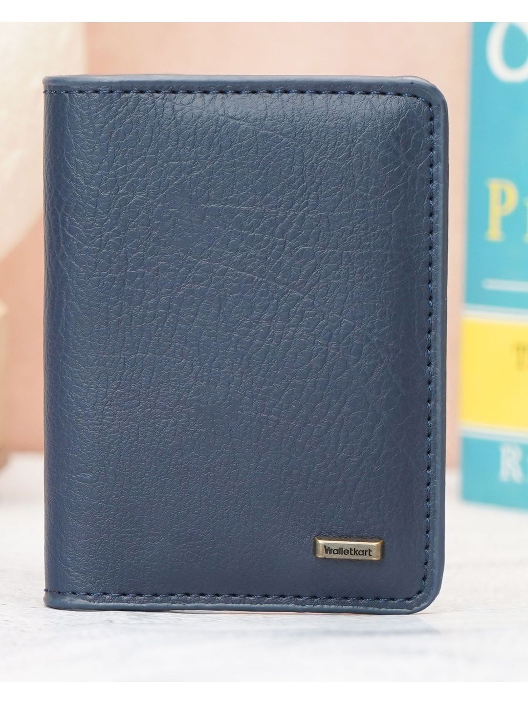 WALLETKART Men Textured Leather Two Fold Wallet