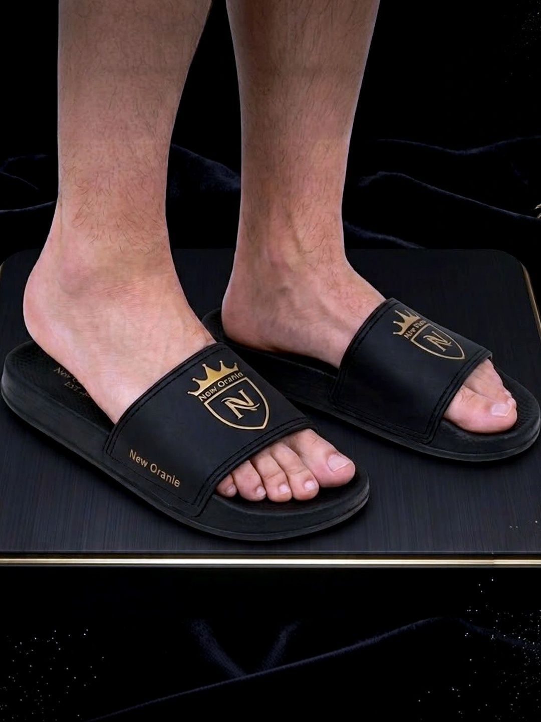 NEW ORANIE Men Printed Sliders