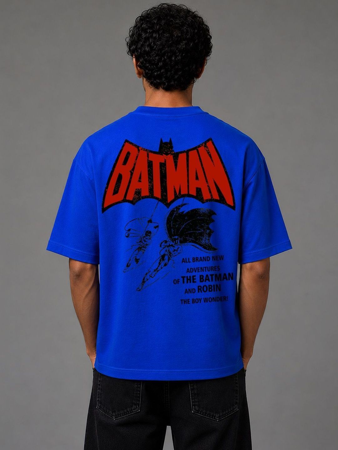 Batman Graphic Printed Round Neck Oversized T-shirt