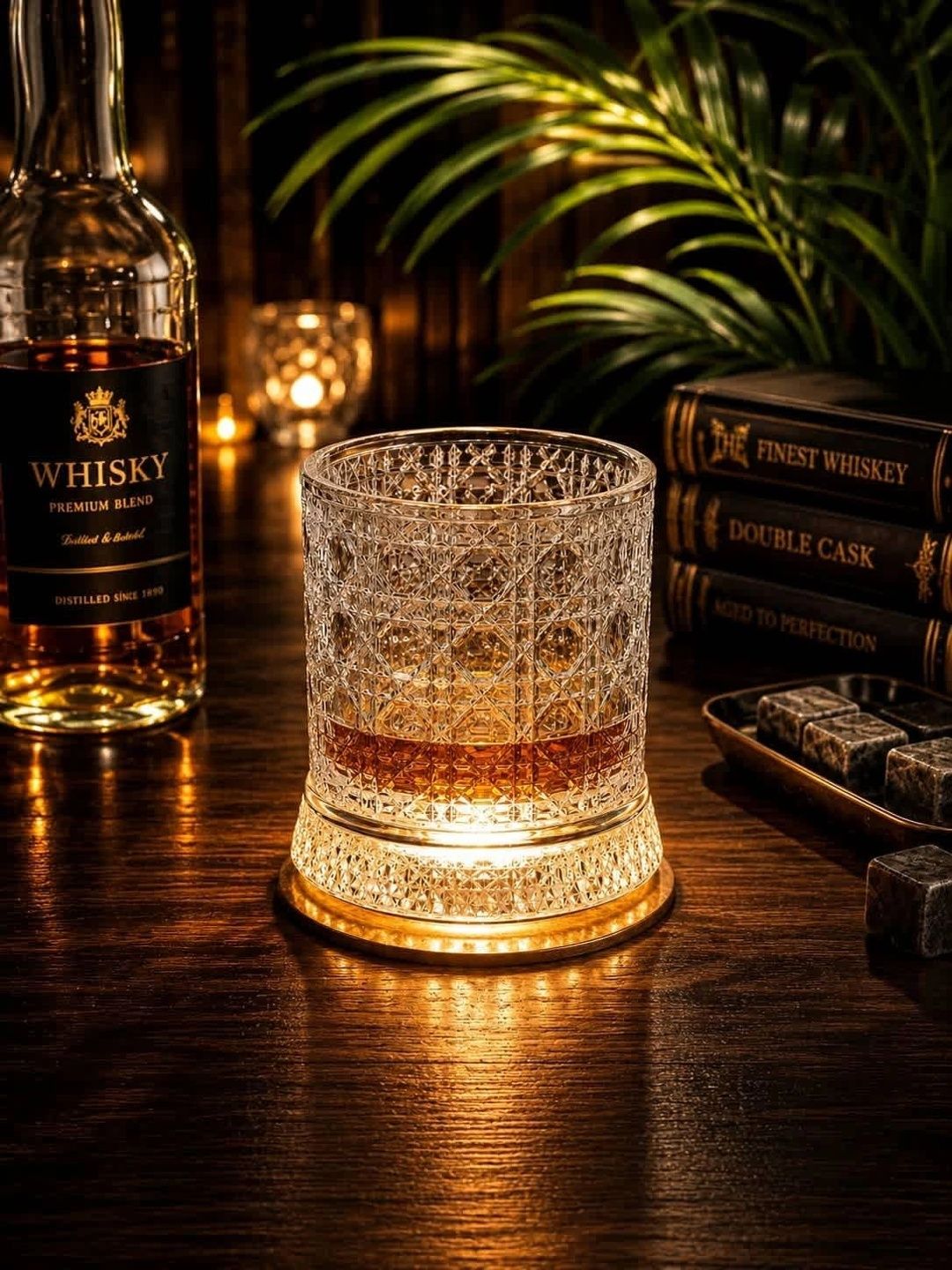 PrimeWorld Transparent Easy to Clean Glass Whisky Glass Bar Glass