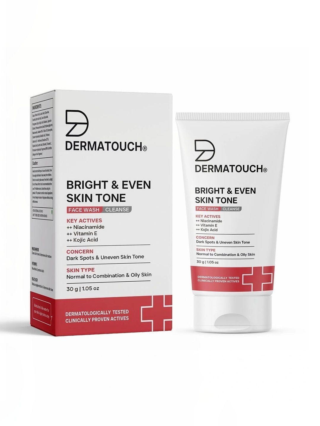Dermatouch Dailyglow Bright & Even Skin Tone Face Wash with Niacinamide & Vitamin E - 30g