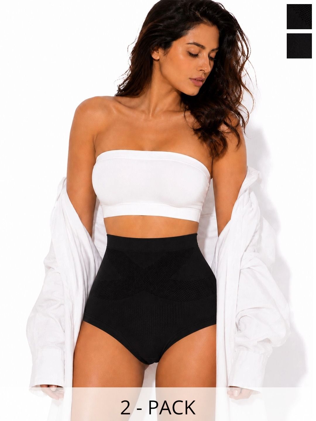 JETVELI Women Pack of 2 Self Design Leak-Proof Seamless Assorted Basic Briefs