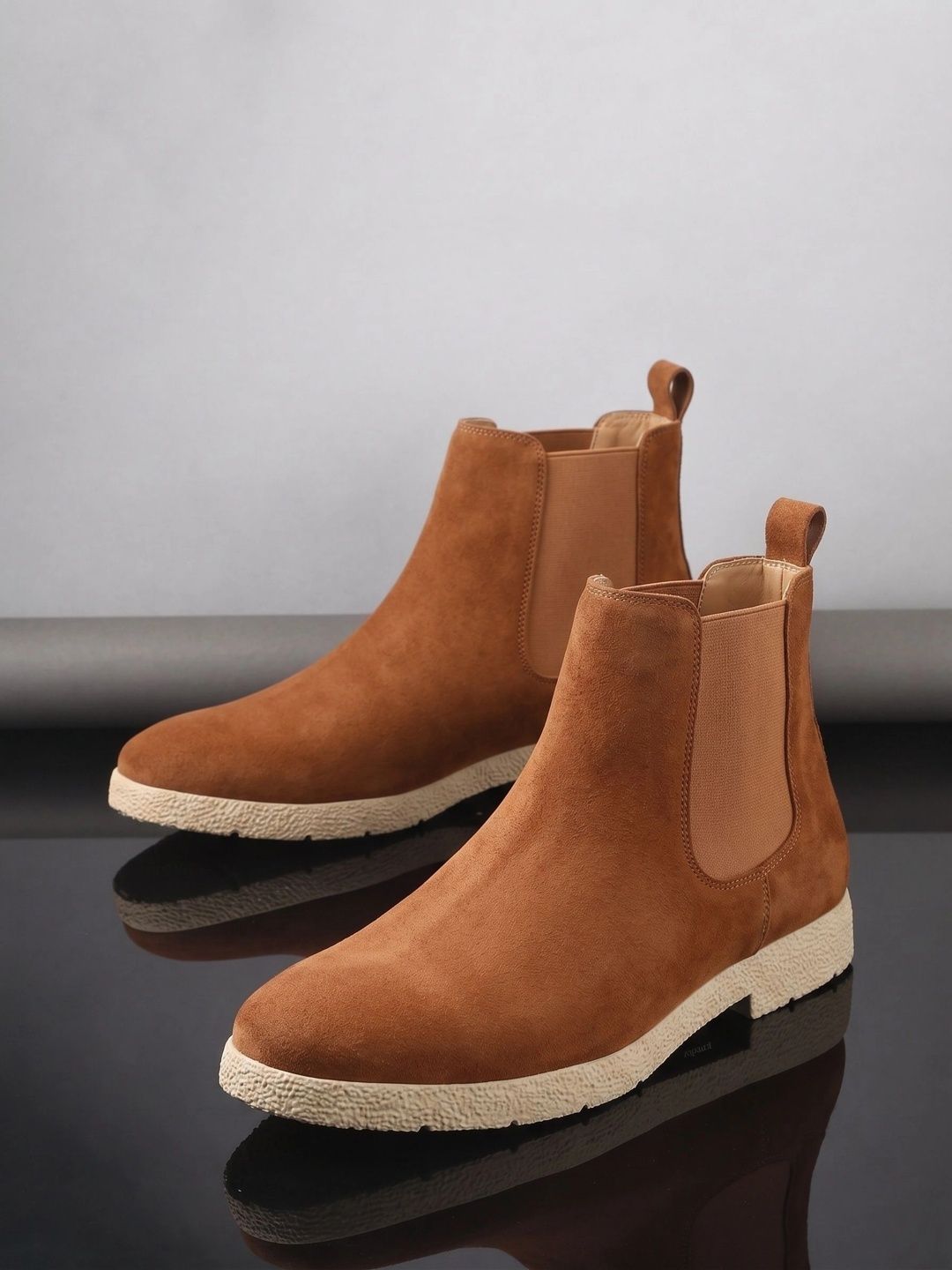 Buy Glitchez Men Round Toe Slip On Chelsea Boots -  - Footwear for Men