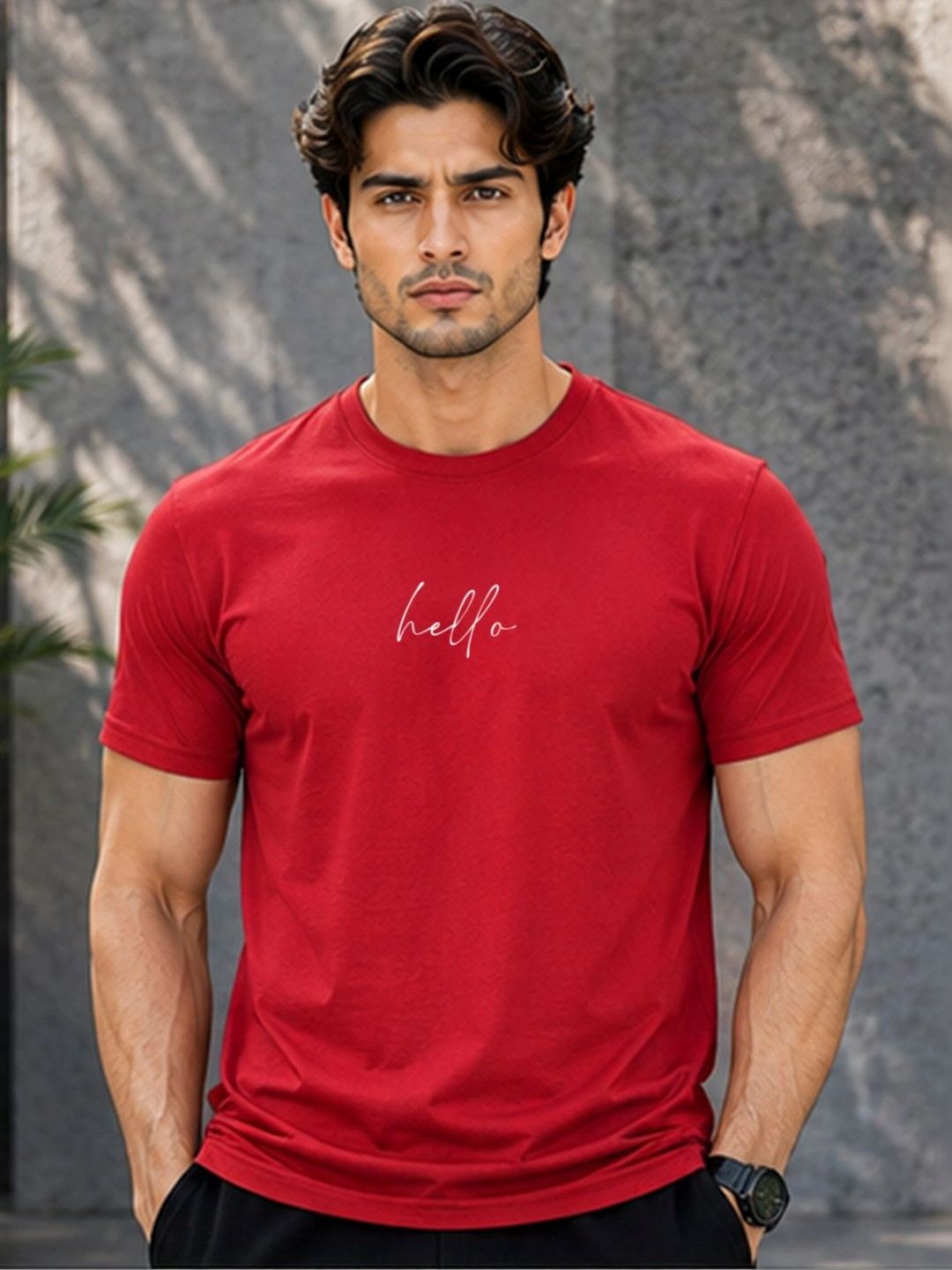 Dpassion Men Quick Dry Gym Printed T-Shirt