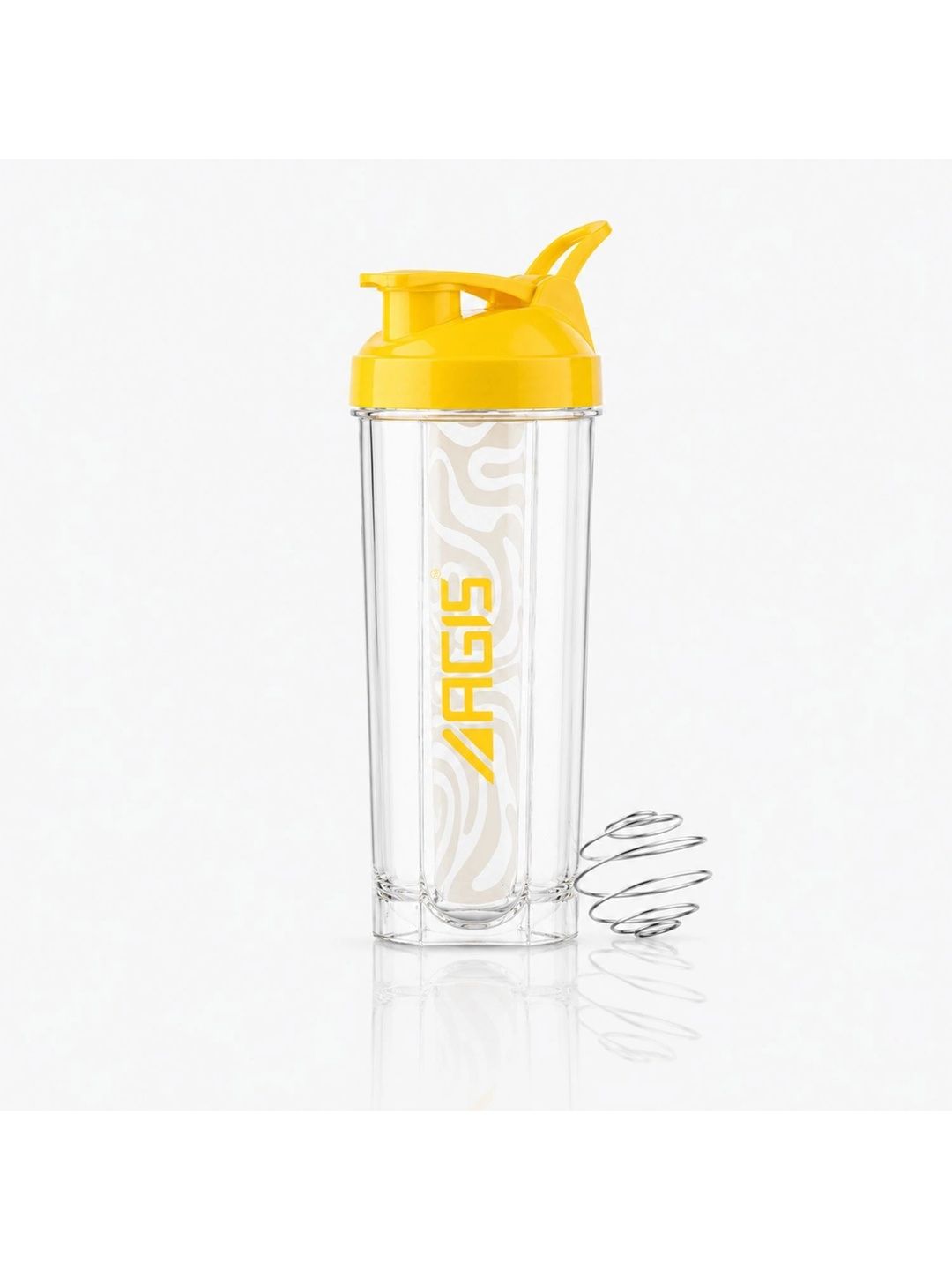 AGIS White & Yellow Shaker Water Bottle