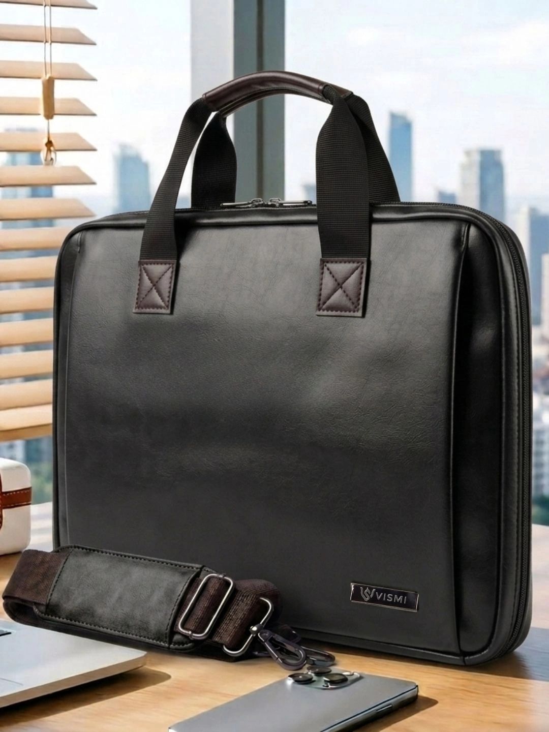 Buy VISMIINTREND Unisex 16 Inch Leather Laptop Bag -  - Accessories for Unisex