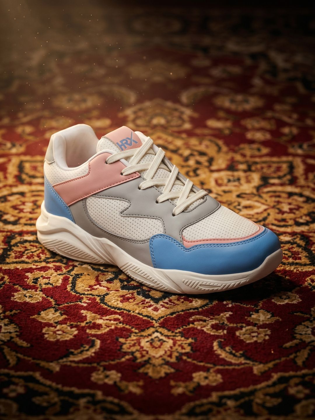 Buy HRX By Hrithik Roshan Women White & Blue Mesh Running Sports Shoes -  - Footwear for Women