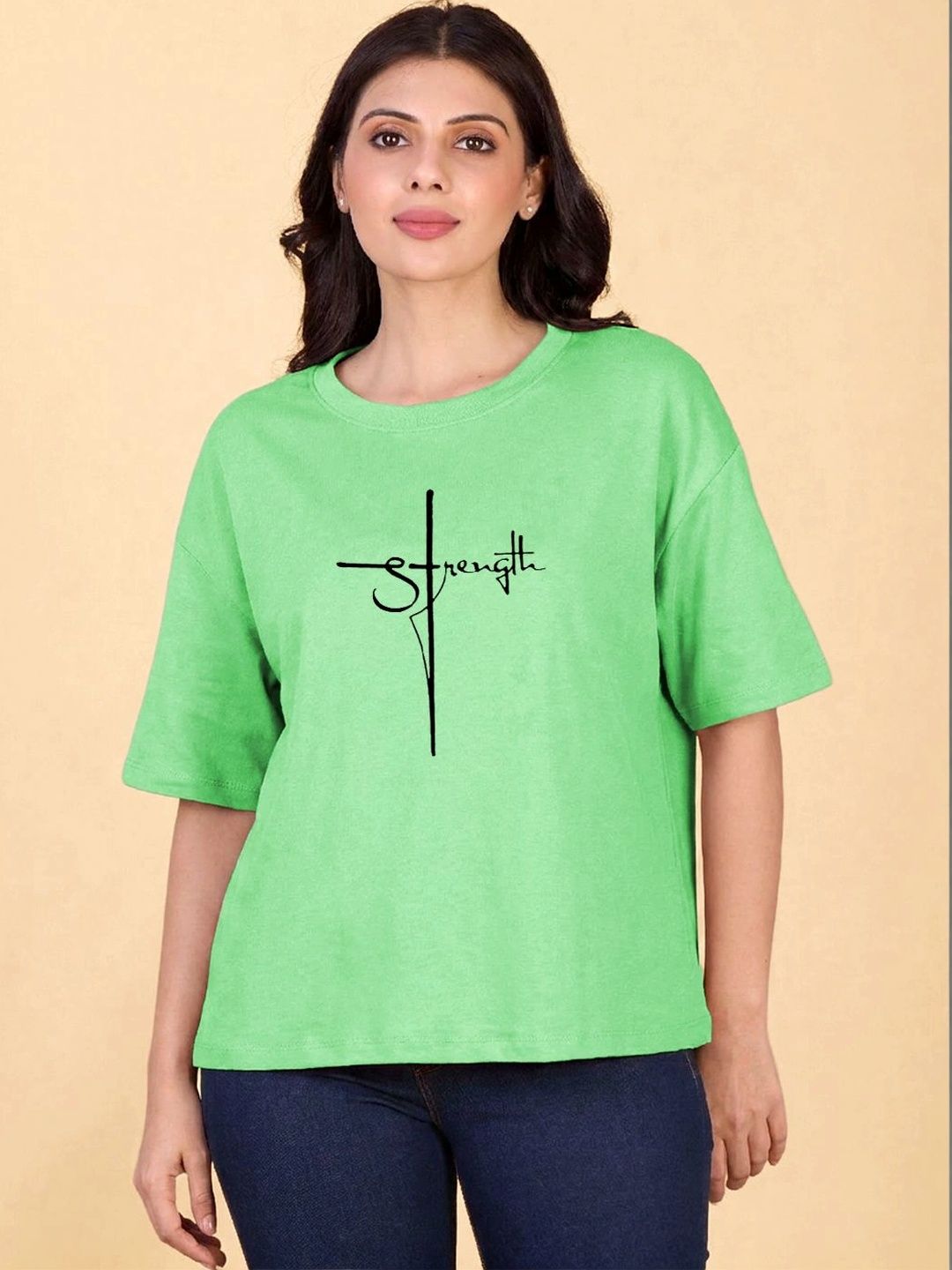 LYRA Women Typography Printed Drop-Shoulder Sleeves Anti Odour T-shirt