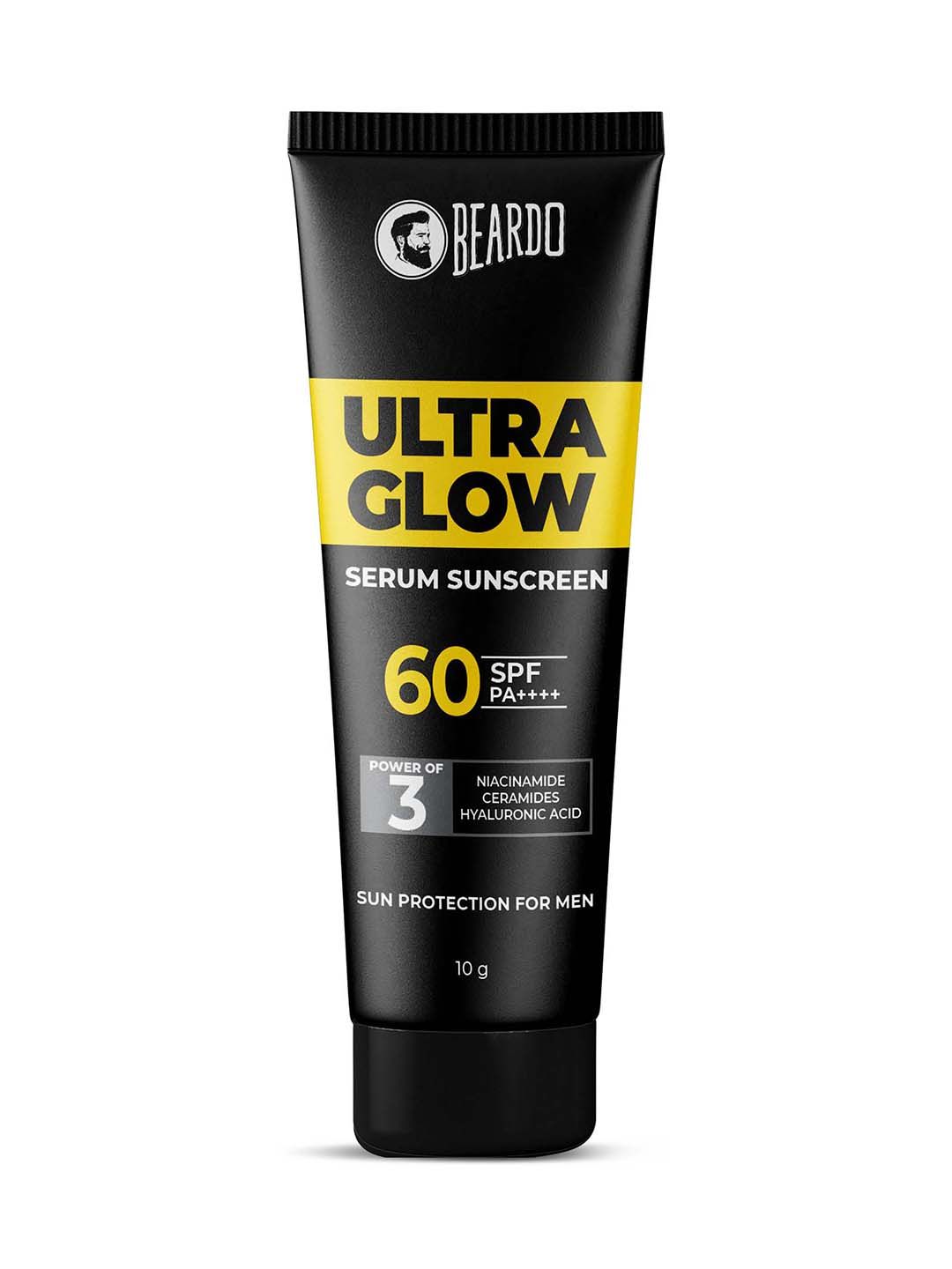 BEARDO Ultra Glow SPF60 Serum Sunscreen with Niacinamide & Hyaluronic Acid - 10 g