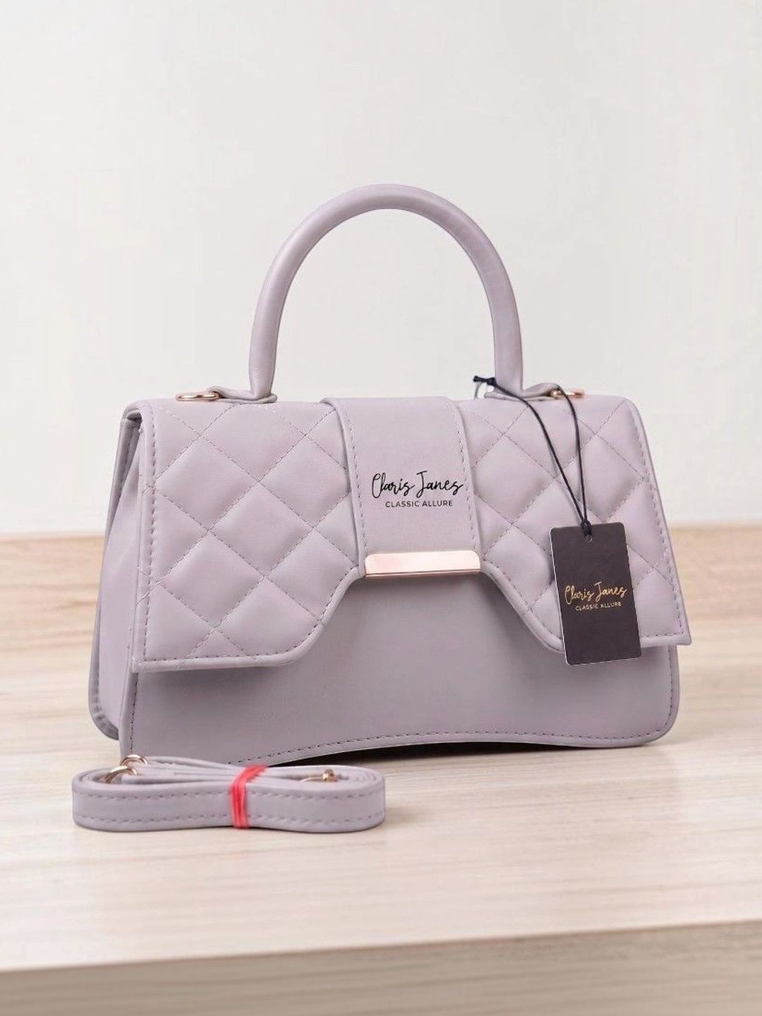 Buy CLARIS JAMES Women PU Structured Handheld Bag With Quilted -  - Accessories for Women