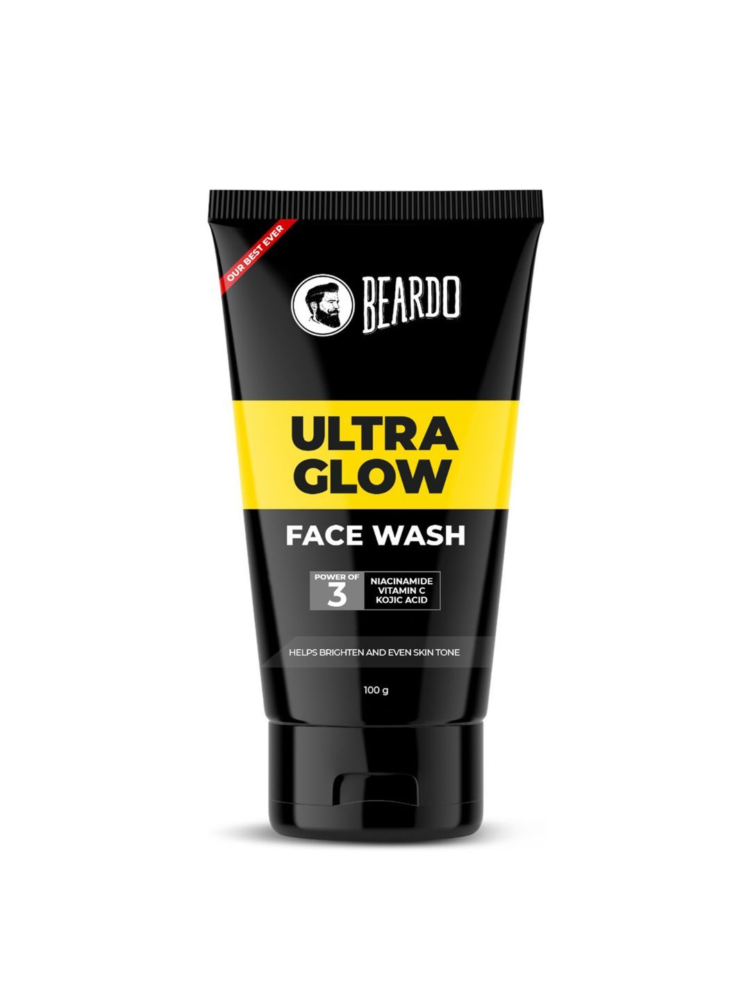 BEARDO Ultra Glow Brightening Face Wash with Vit C-Kojic Acid & Niacinamide - 100 ml