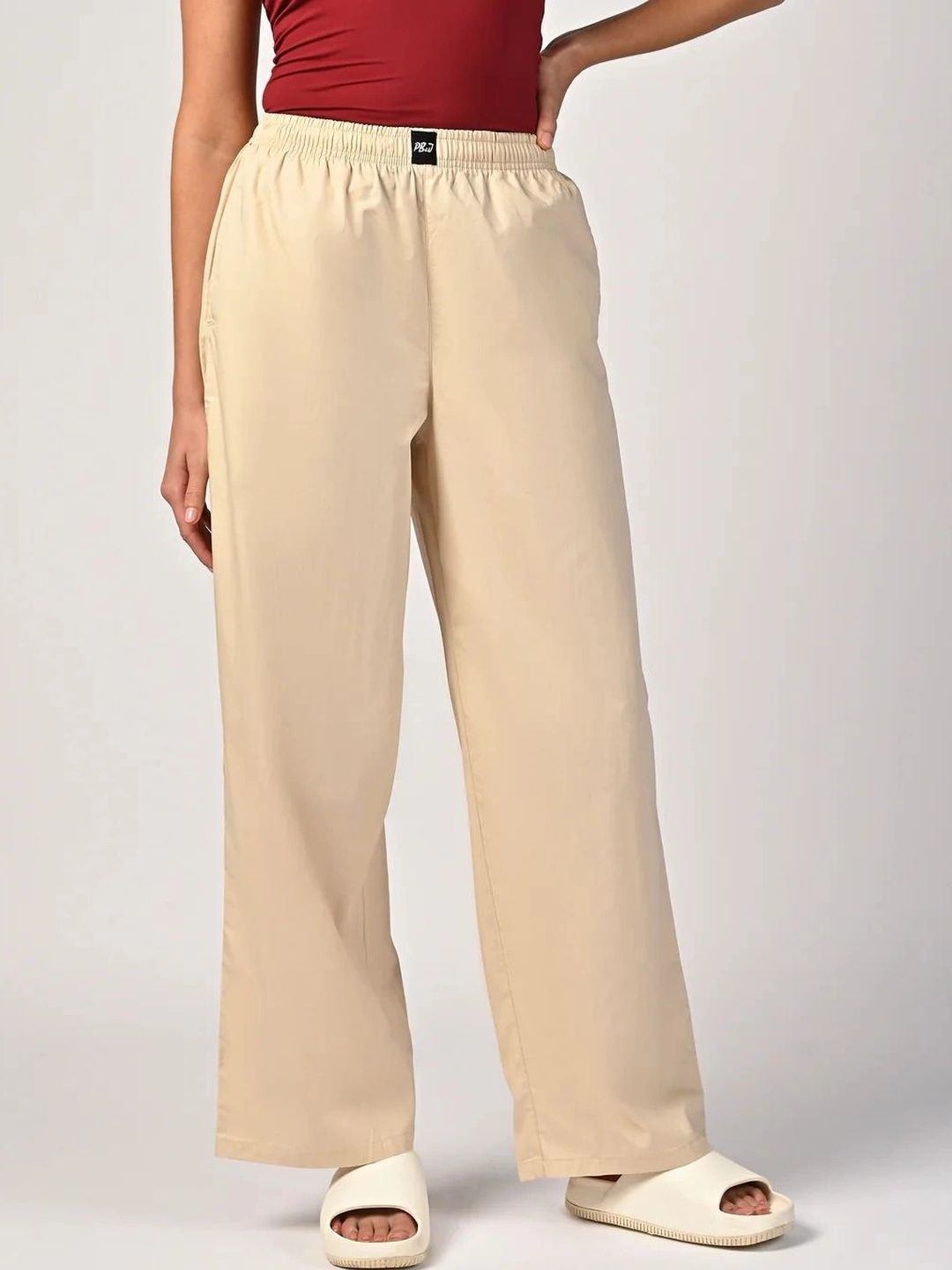 Buy PB & J Cotton High Rise Straight Lounge Pants -  - Apparel for Women
