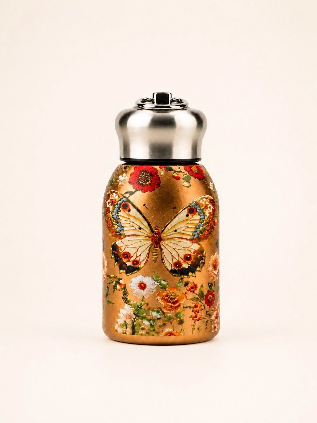 PIXNA Brown & Gold-Toned Single Stainless Steel Other Double Wall Vacuum Water Bottle