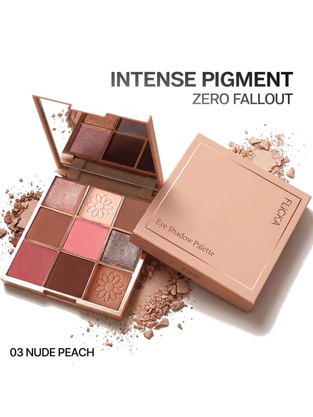 Buy FLiCKA Long Lasting Ultra Smooth Eyeshadow Pallet   Nude Peach 03   16.2 G -  - Personal Care for Women