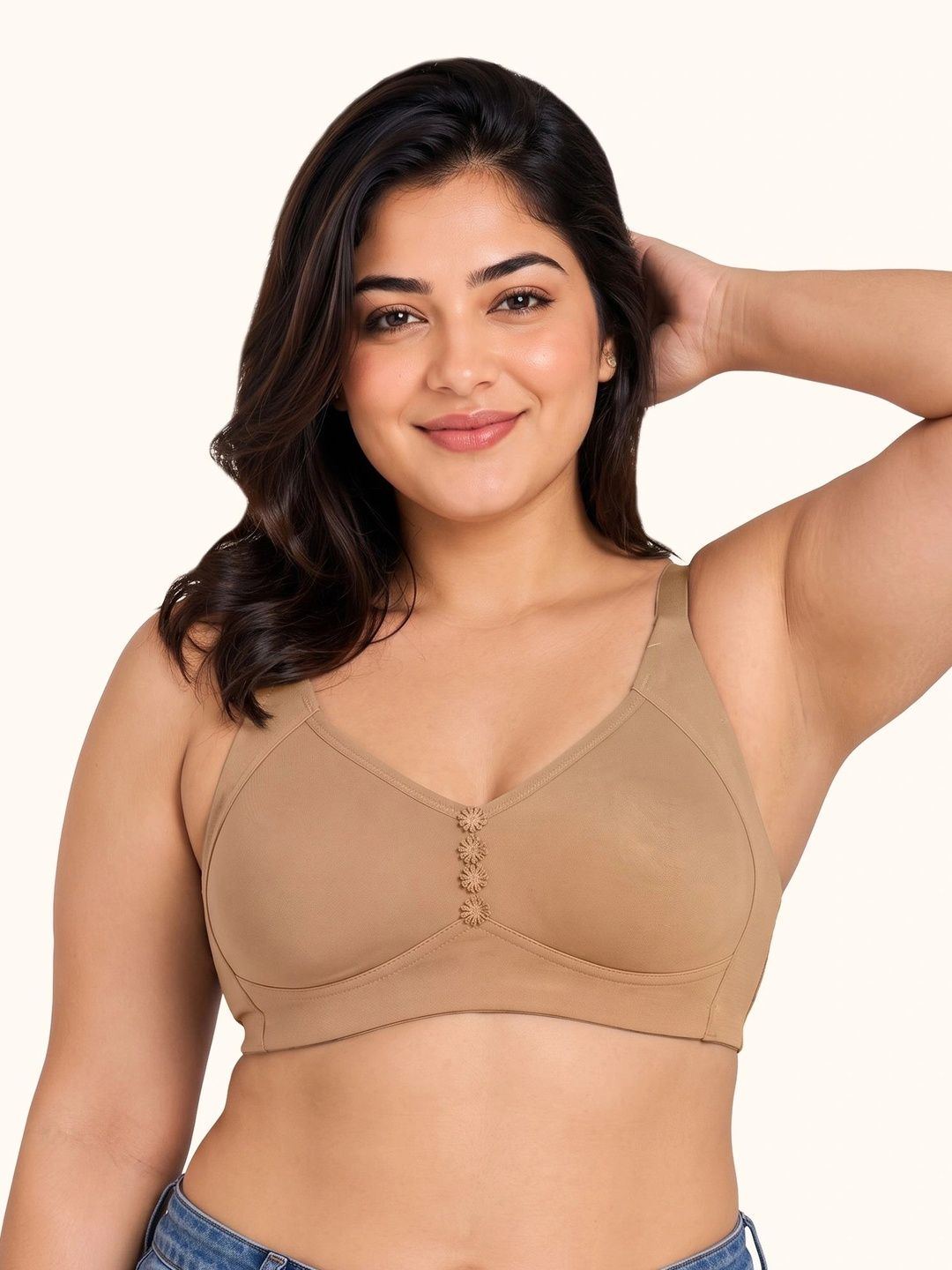 CORSICA Cotton Non-Padded Full Coverage Plus-Size Everyday Minimiser Bonded Bra