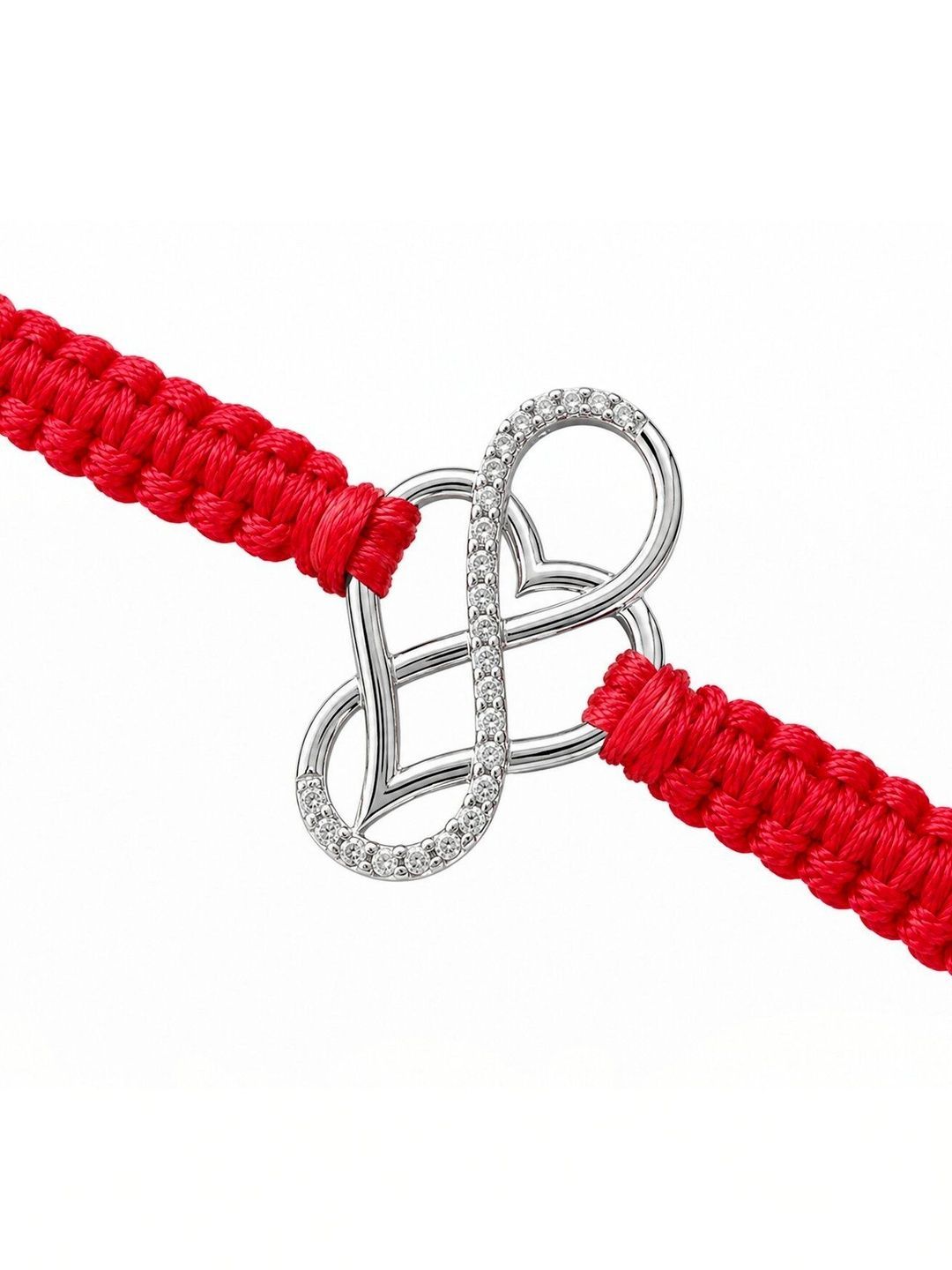 Nishani 925 Silver Heart Infinity Rakhi Pendant