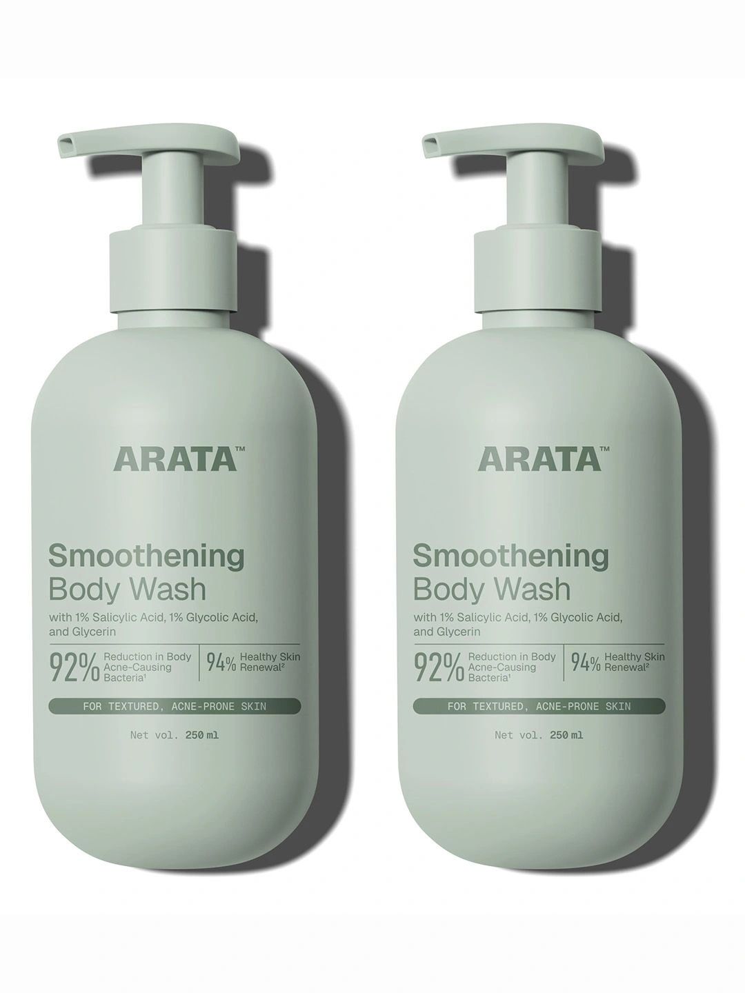 ARATA Set of 2 1% Salicylic Acid Exfoliates & Cleanses Skin Treats Acne Daily Body Wash