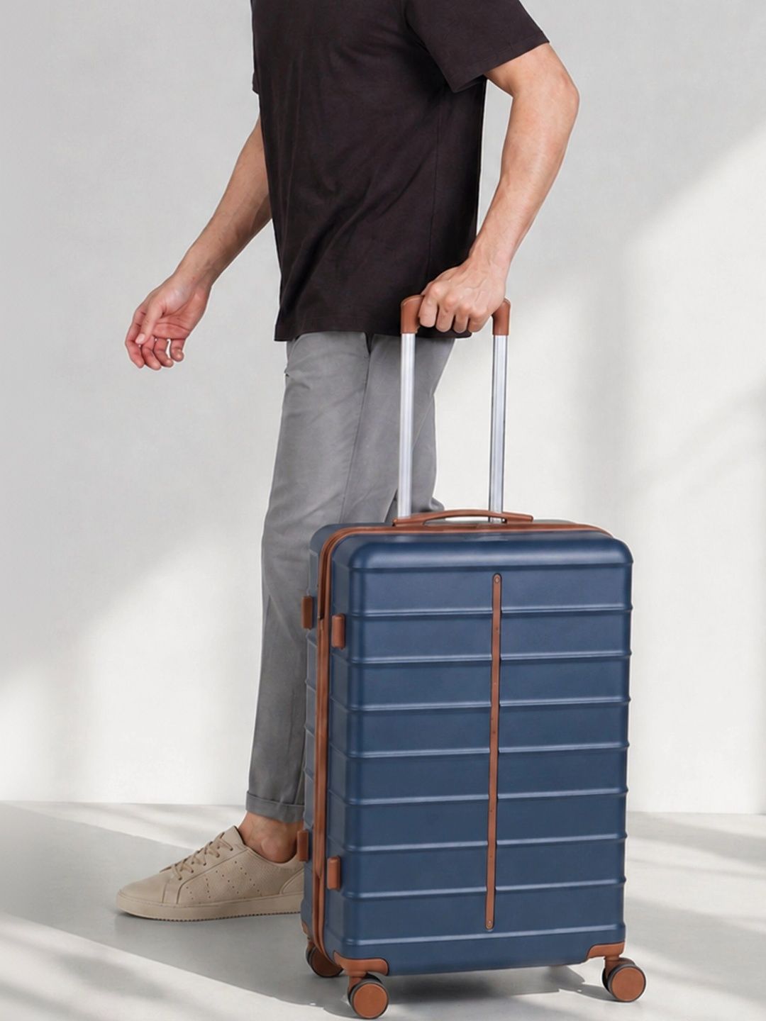 Buy Assembly Odyssey Textured 360 Degree Rotation 8 Wheel Medium Trolley Bag  75L -  - Accessories for Unisex