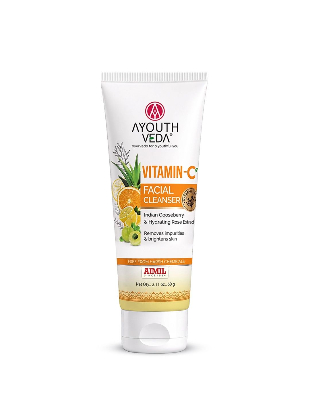 AYOUTHVEDA Vitamin C Facial Cleanser with Indian Gooseberry & Rose Extracts - 100g