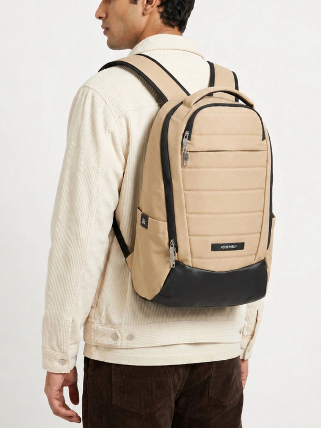 Assembly Float Beige Laptop Backpack Fits upto 15.6 Inch