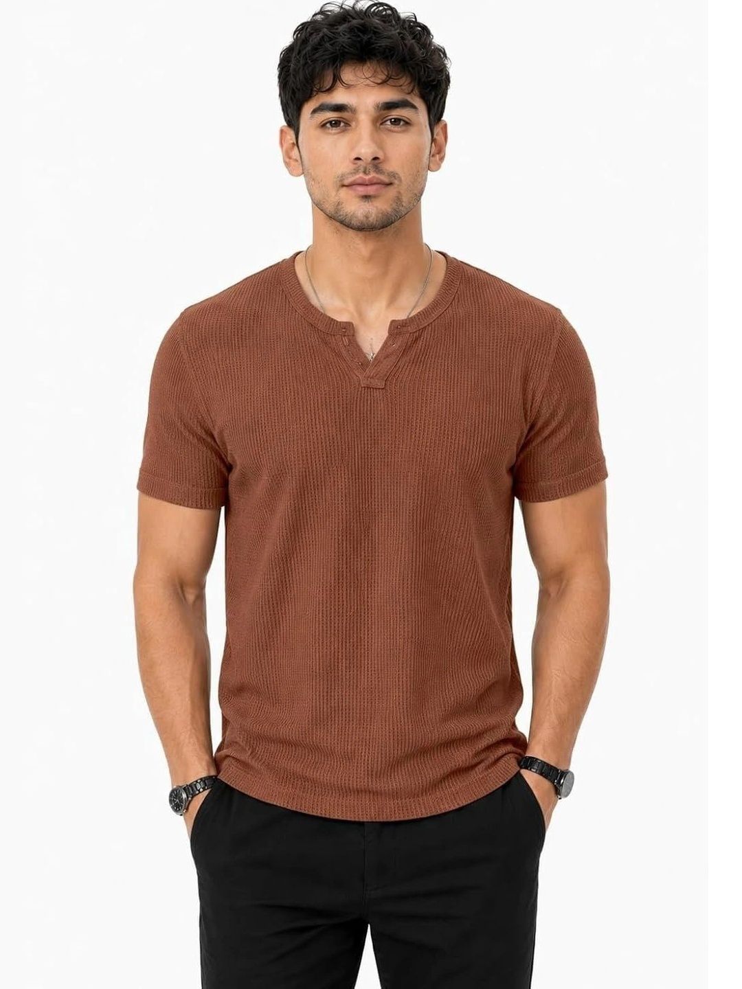 FABRIPPLE Men V-Neck T-shirt