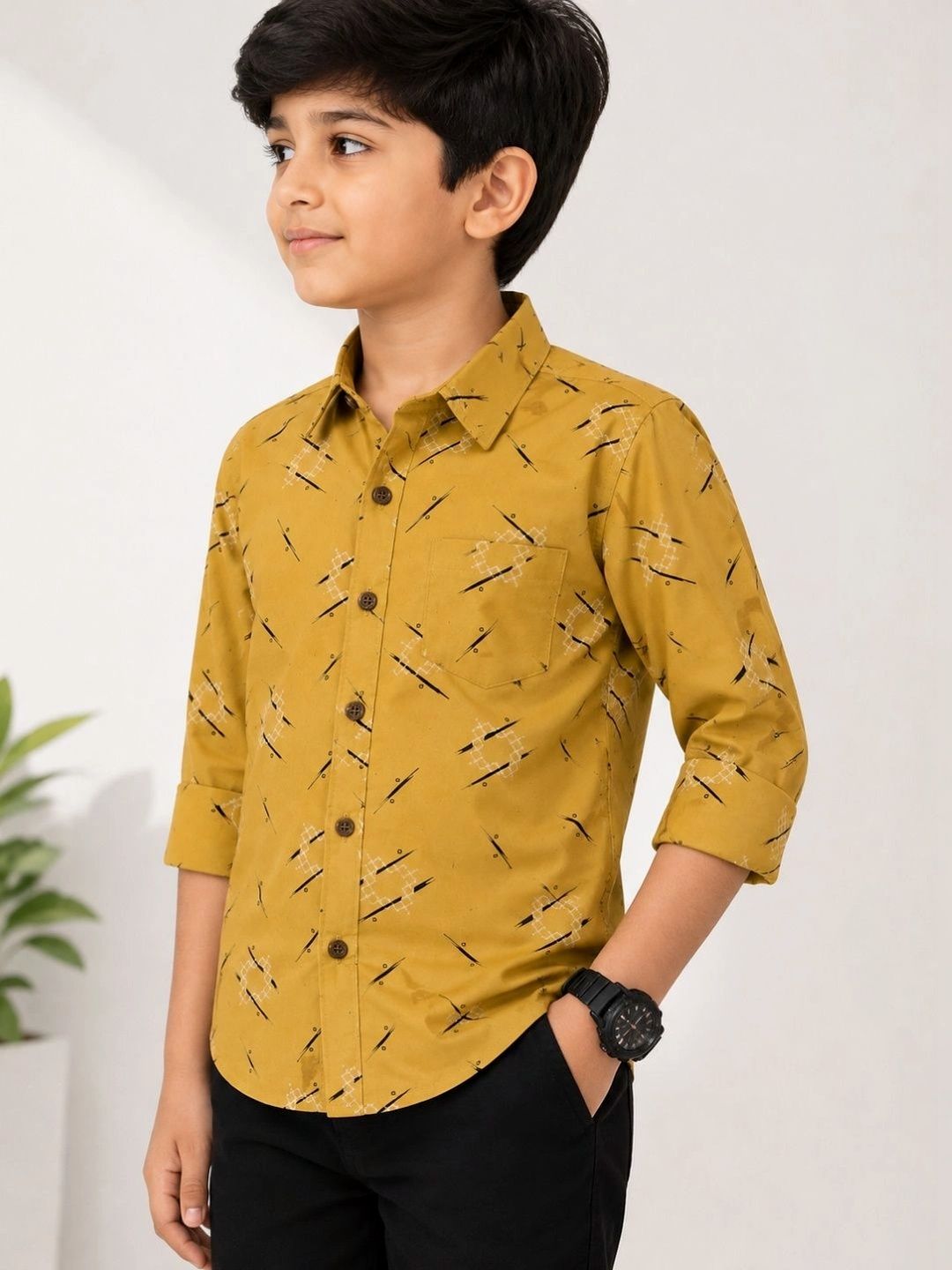 JEE-9 Boys Comfort Printed Casual Shirt