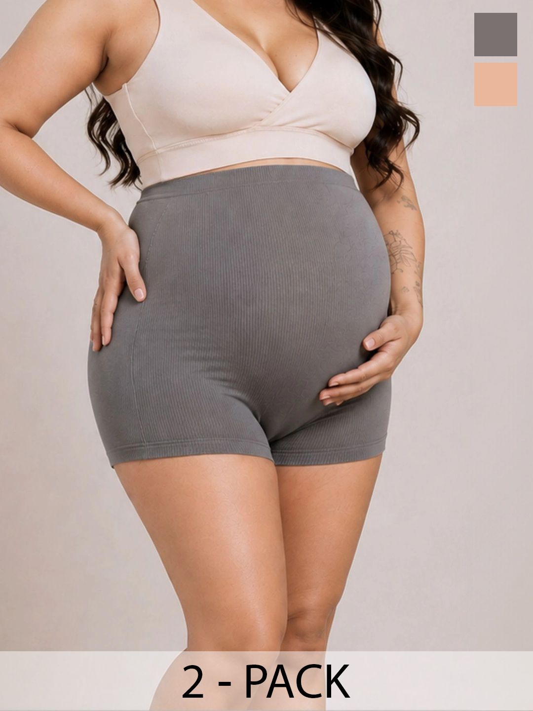 House Of Zelena Pack Of 2 Self Design Maternity Briefs