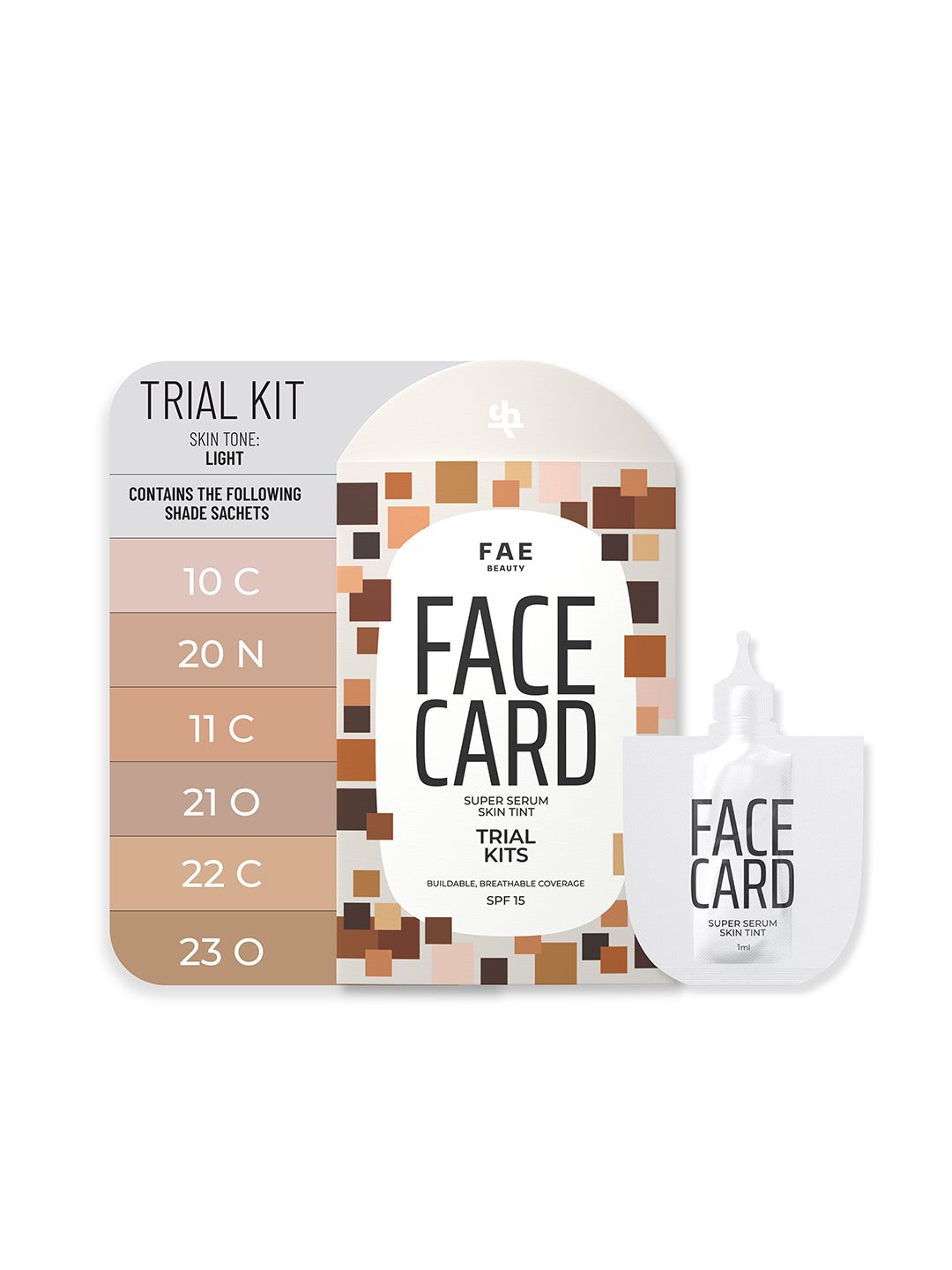 Buy FAE BEAUTY Face Card 4 In 1 Super Serum Skin Tint Trial Kit | Set Of 6 |Light -  - Personal Care for Unisex
