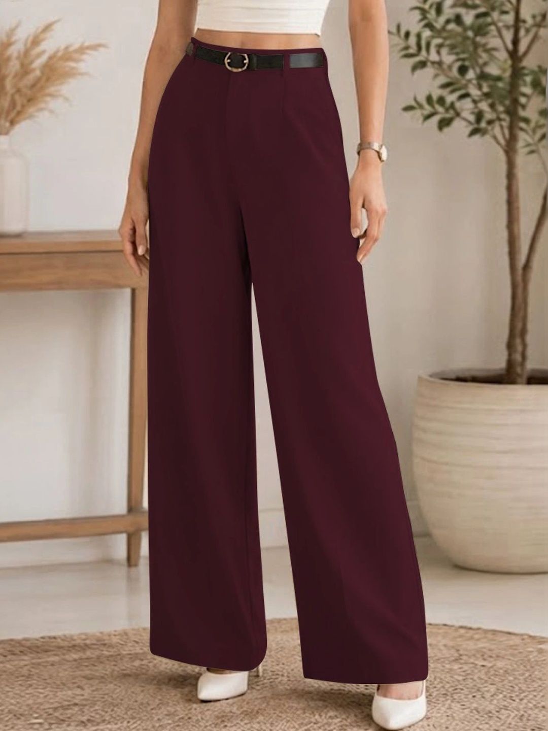 Mast & Harbour Women High-Rise Trousers