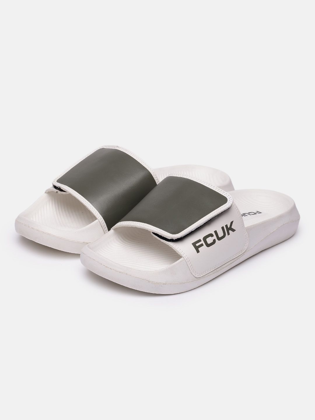 FCUK Men Brand Logo Printed Sliders