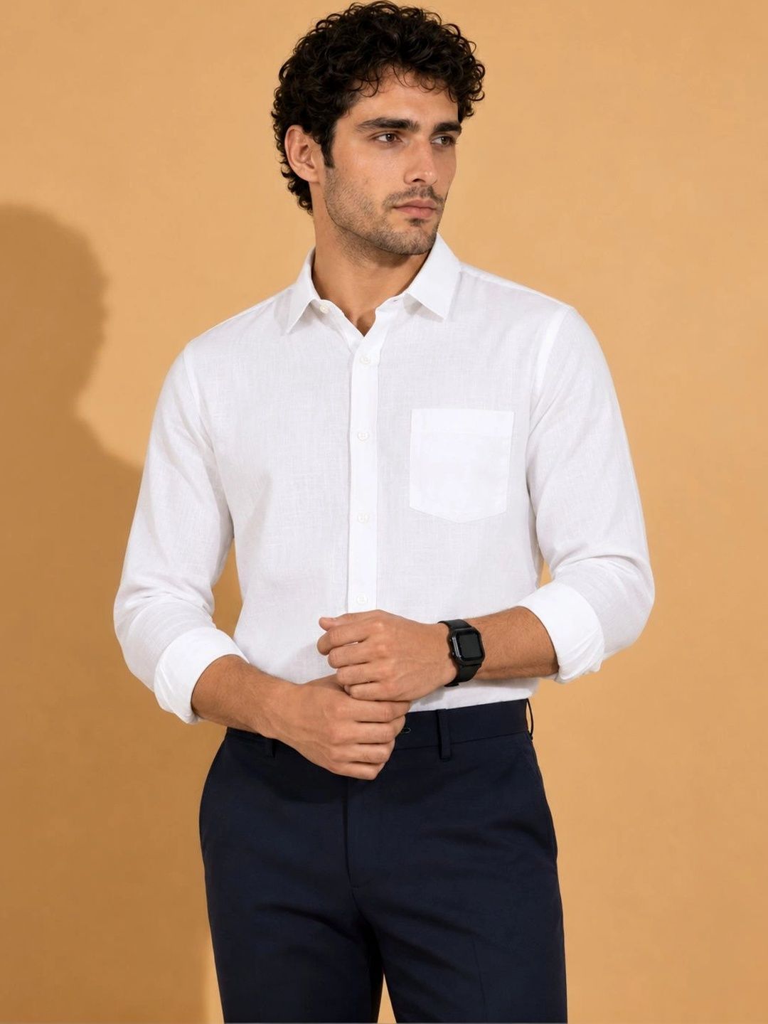 UNSEEN Men Smart Slim Fit Formal Shirt