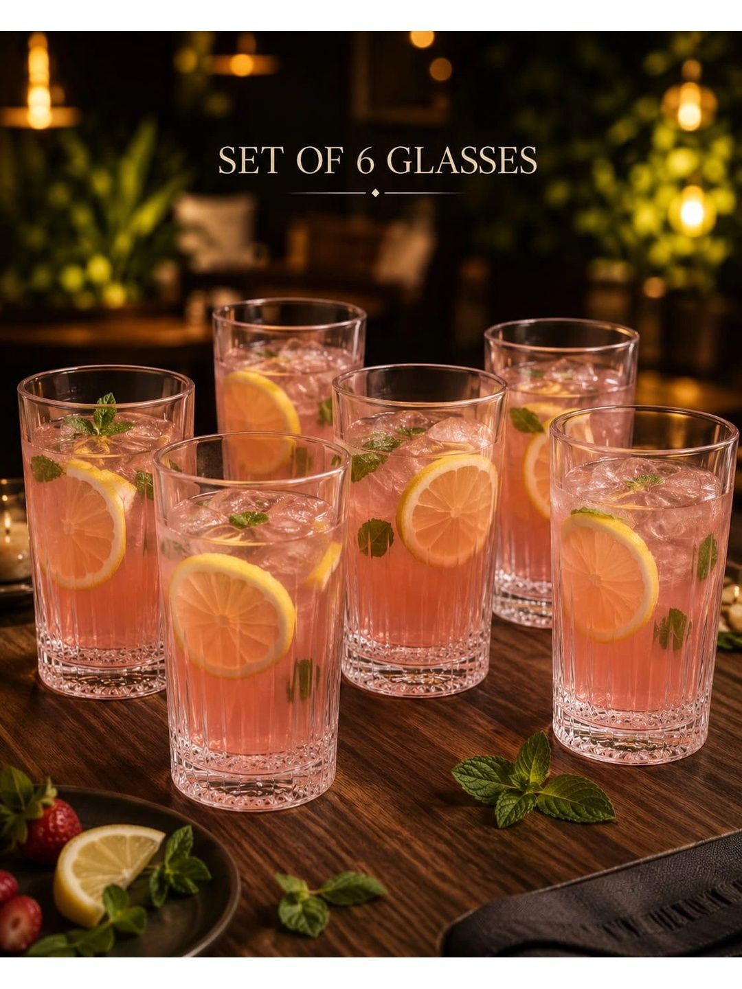 Buy Bellemax Transparent 6 Easy To Clean Glass Water Glass -  - Home for Unisex
