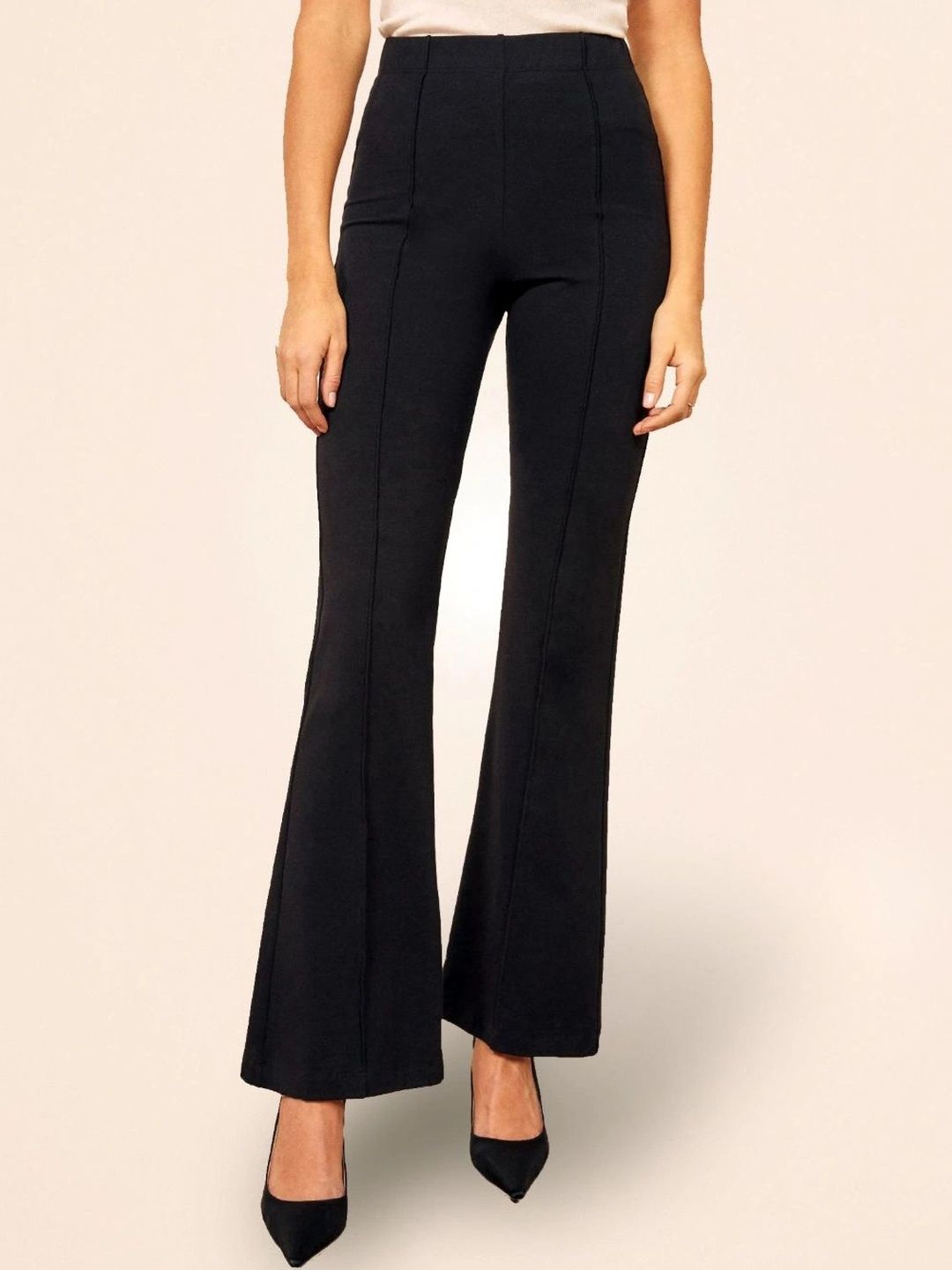 Navyankaa Women Slim Fit High-Rise Trousers