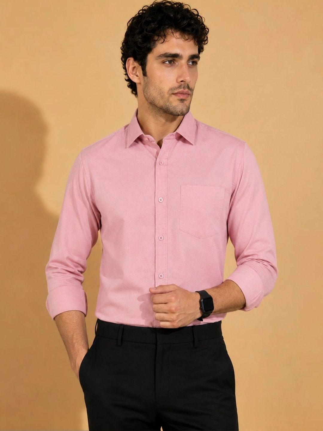 UNSEEN Men Smart Slim Fit Formal Shirt