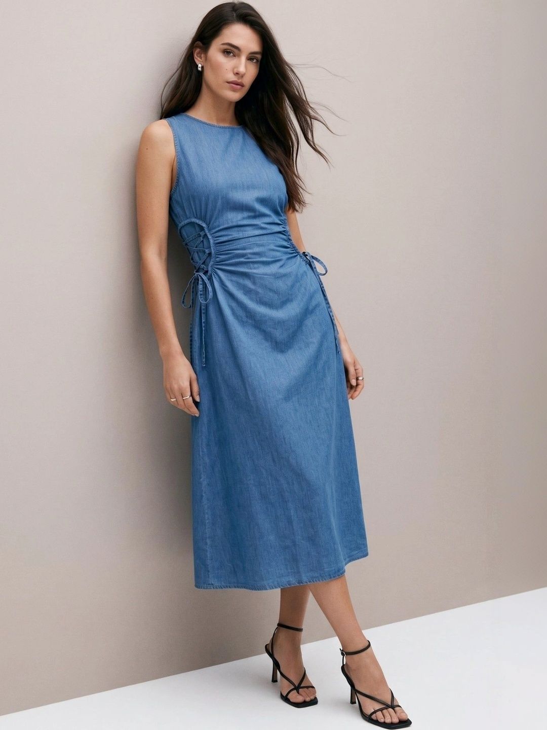 Outzidr A-Line Midi Dress