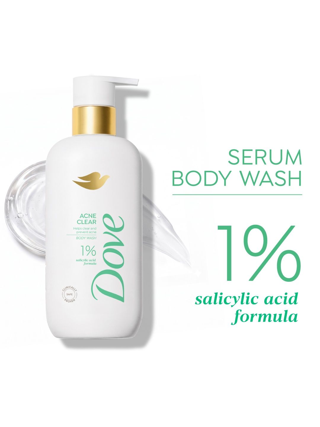 Buy Dove 1% Salicylic Acid Formula Acne Clear Serum Body Wash   300 Ml -  - Personal Care for Unisex