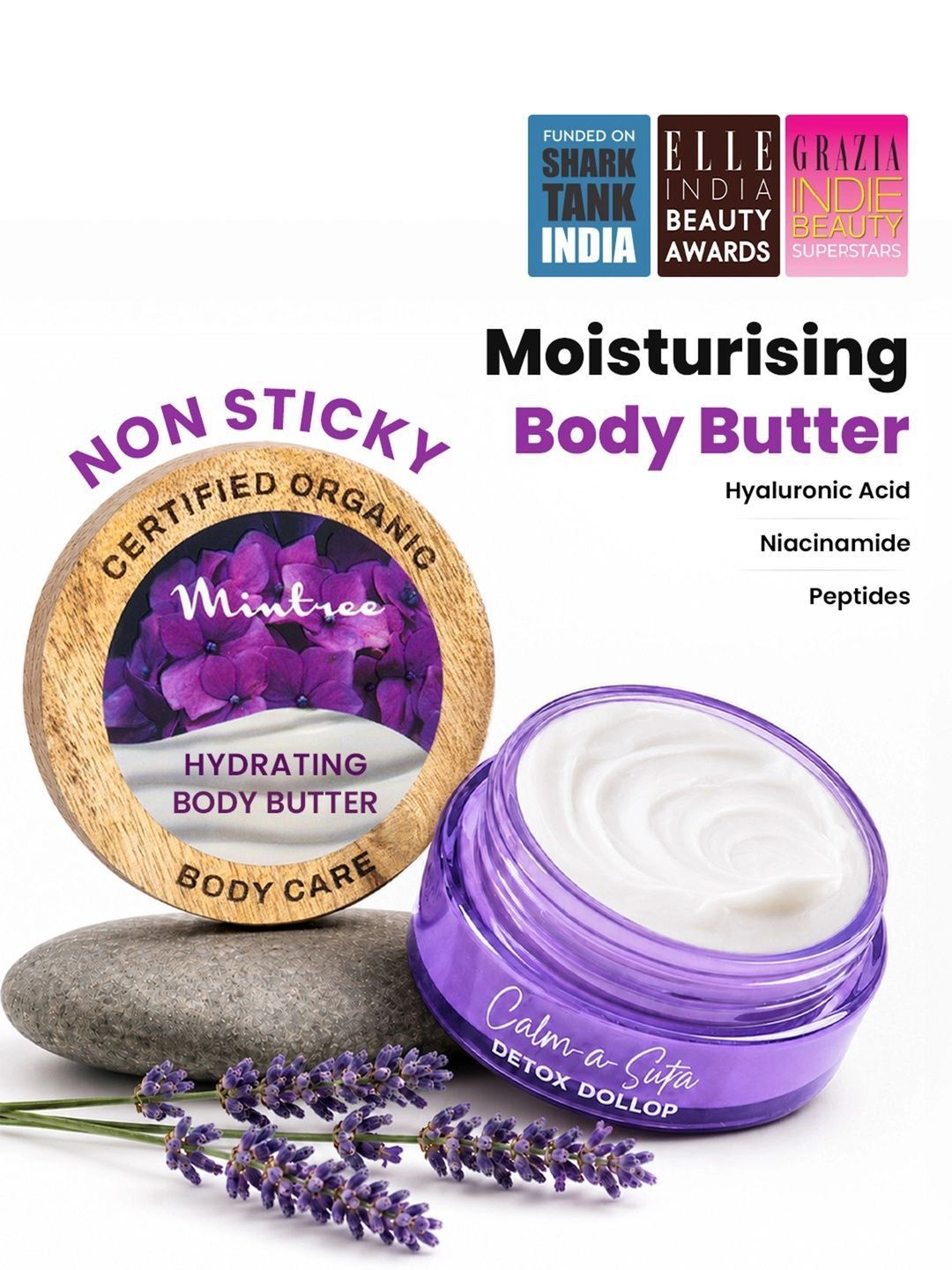 Mintree Calm-A-Sutra Detox Dollop Organic Moisturizing Body Butter with Ceramides - 150g