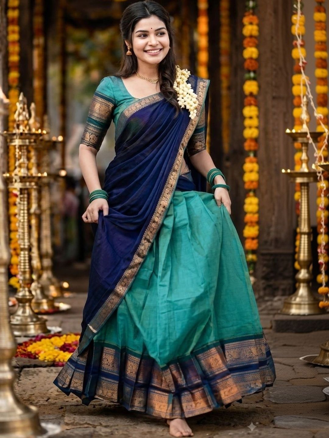 JIVUBA Ready to Wear Lehenga & Unstitched Blouse With Dupatta