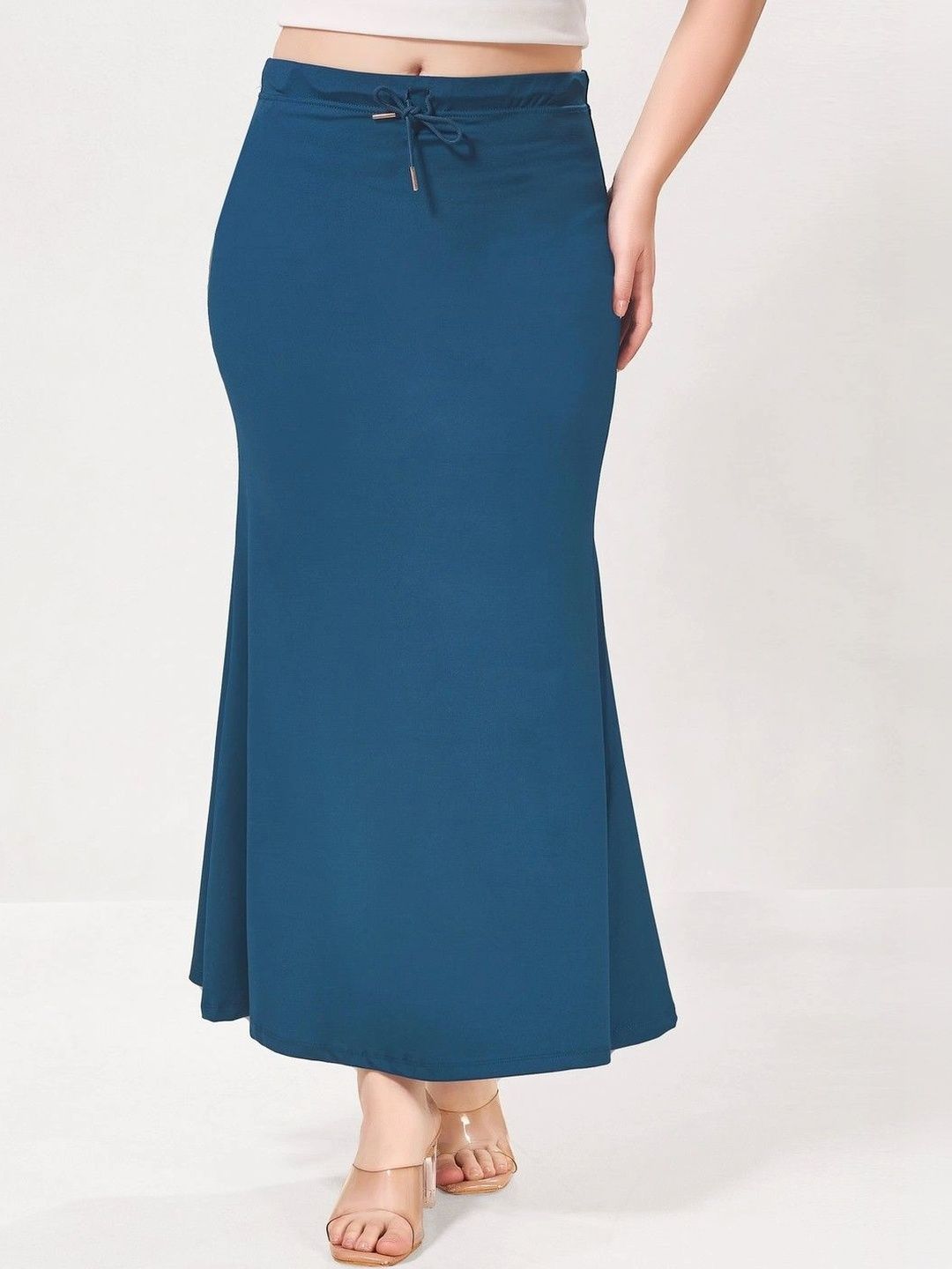 VAMAS - THE DESIGNER BLOUSES Blue Women 220GSM Stretchable Mermaid Saree Shapewear