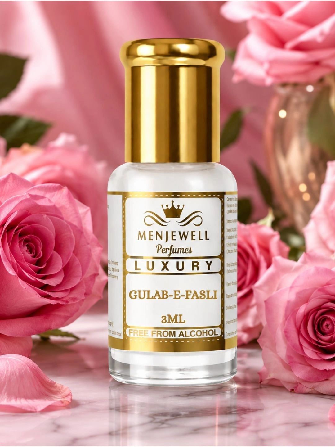 Menjewell Unisex Fragrances Gulab-E-Fasli Long Lasting Perfume- 3 ml