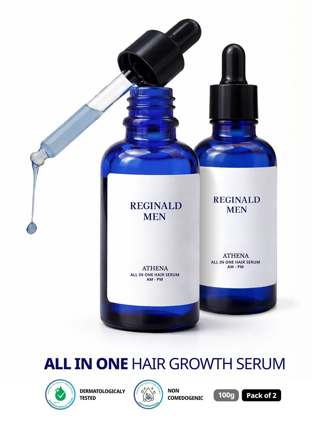 Reginald Men Set of 2 Athena All-In-One Hair Growth Serum for Follicle Boost - 30 ml each