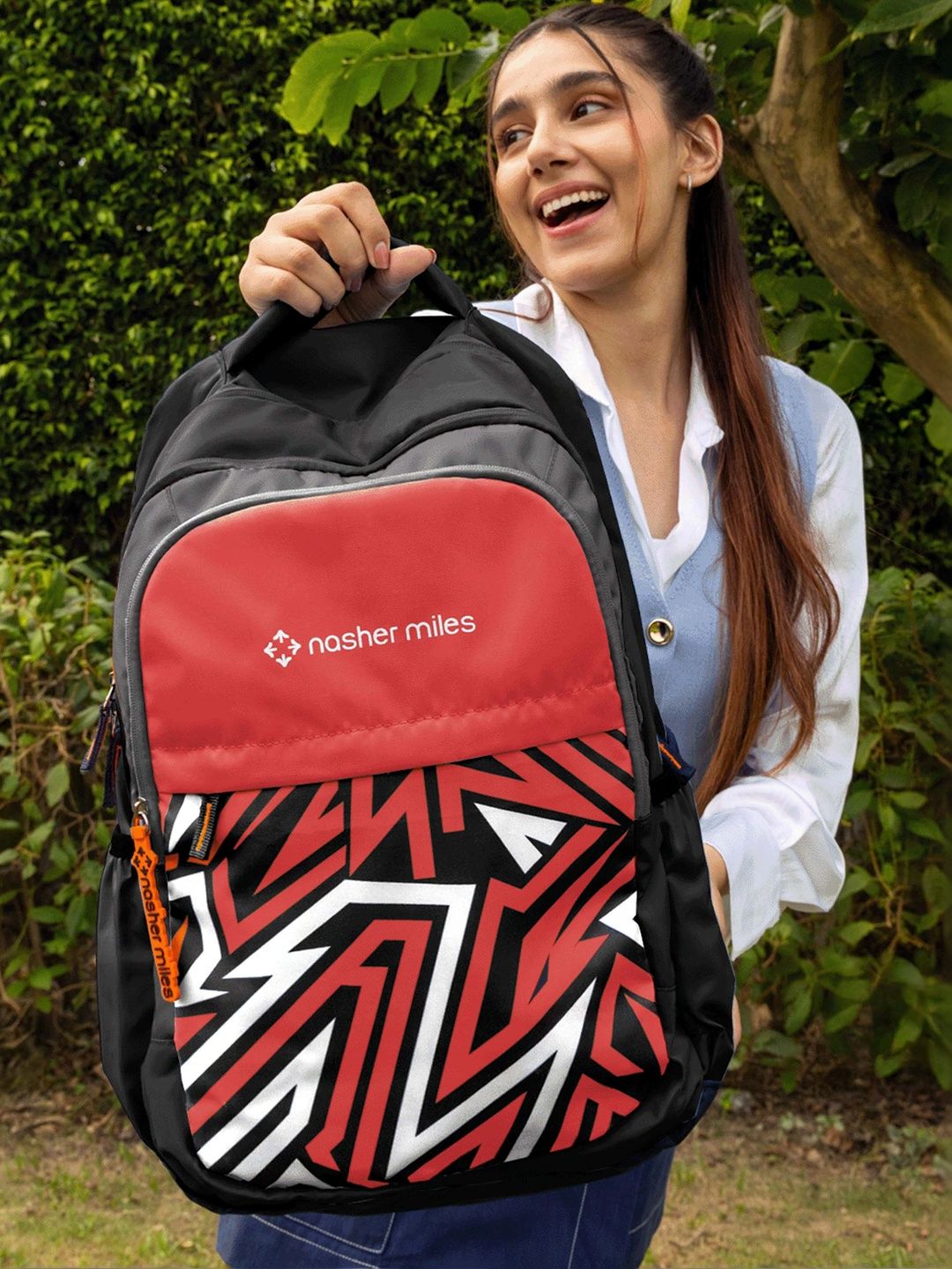 Nasher Miles Black Physics Laptop Backpack 31L with Raincover