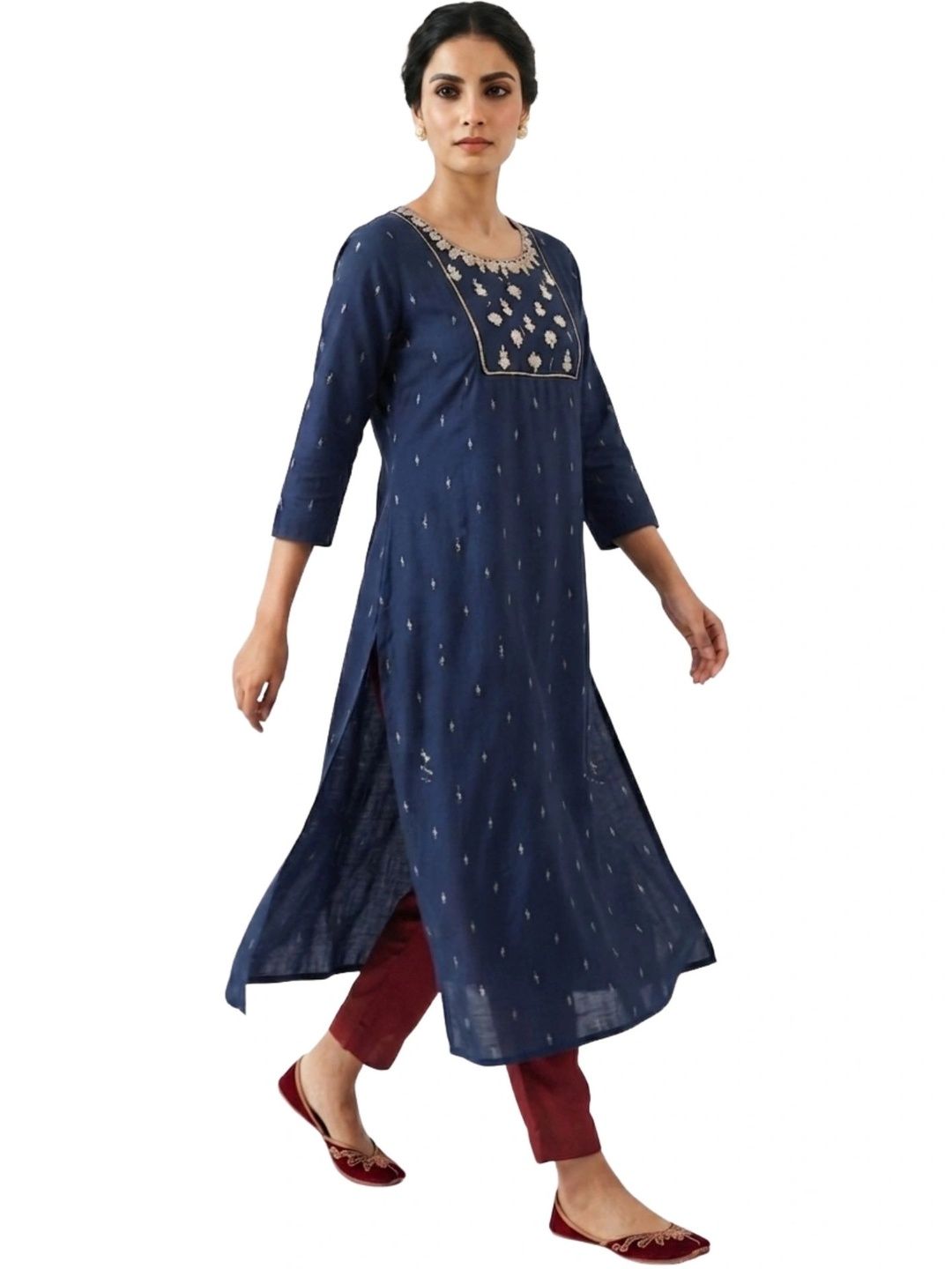 LAFURE Ethnic Motifs Embroidered Thread Work Thread Work Kurti