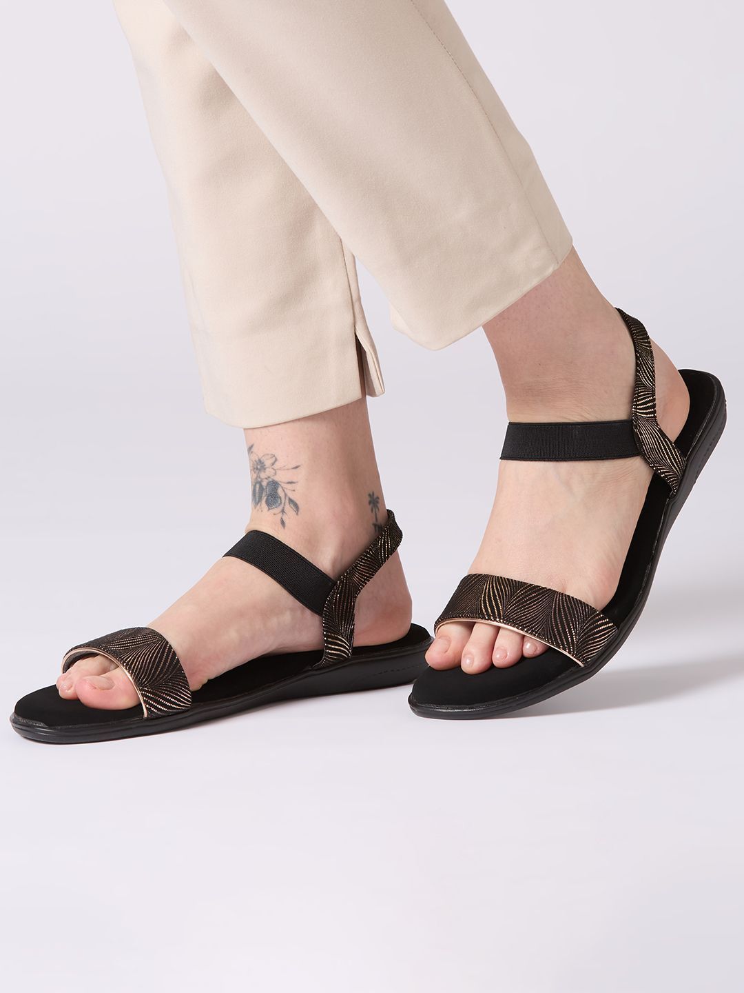 V-WALK Women Printed Open Toe Flats