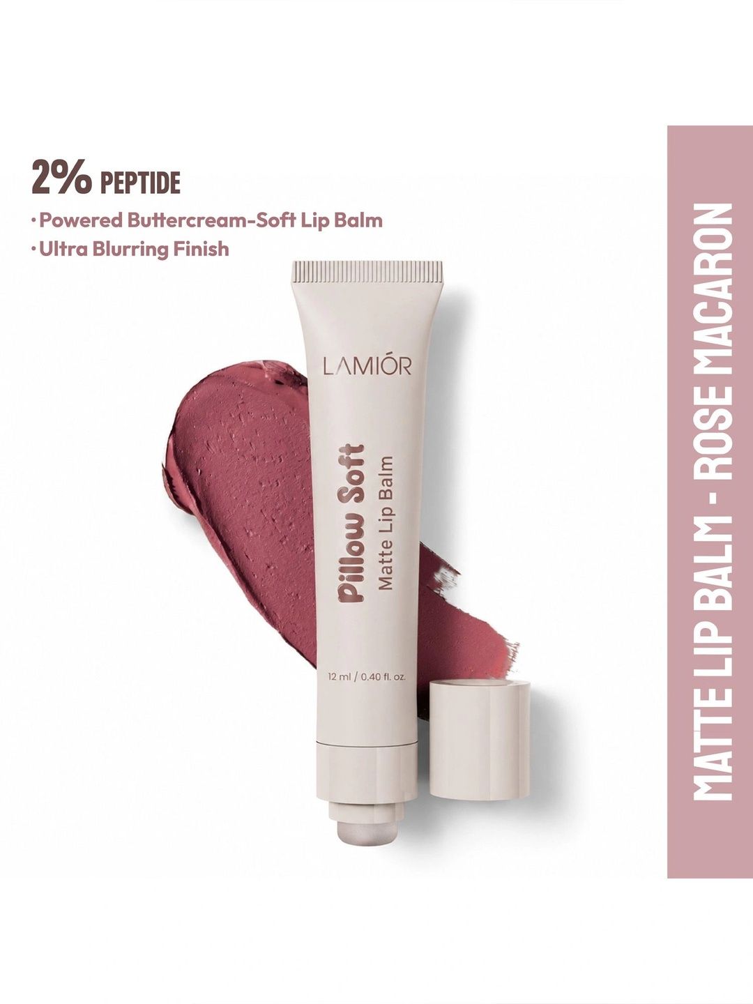 LAMIOR Pillow Soft Matte Lip Balm - 12 ml - Rose Macaron