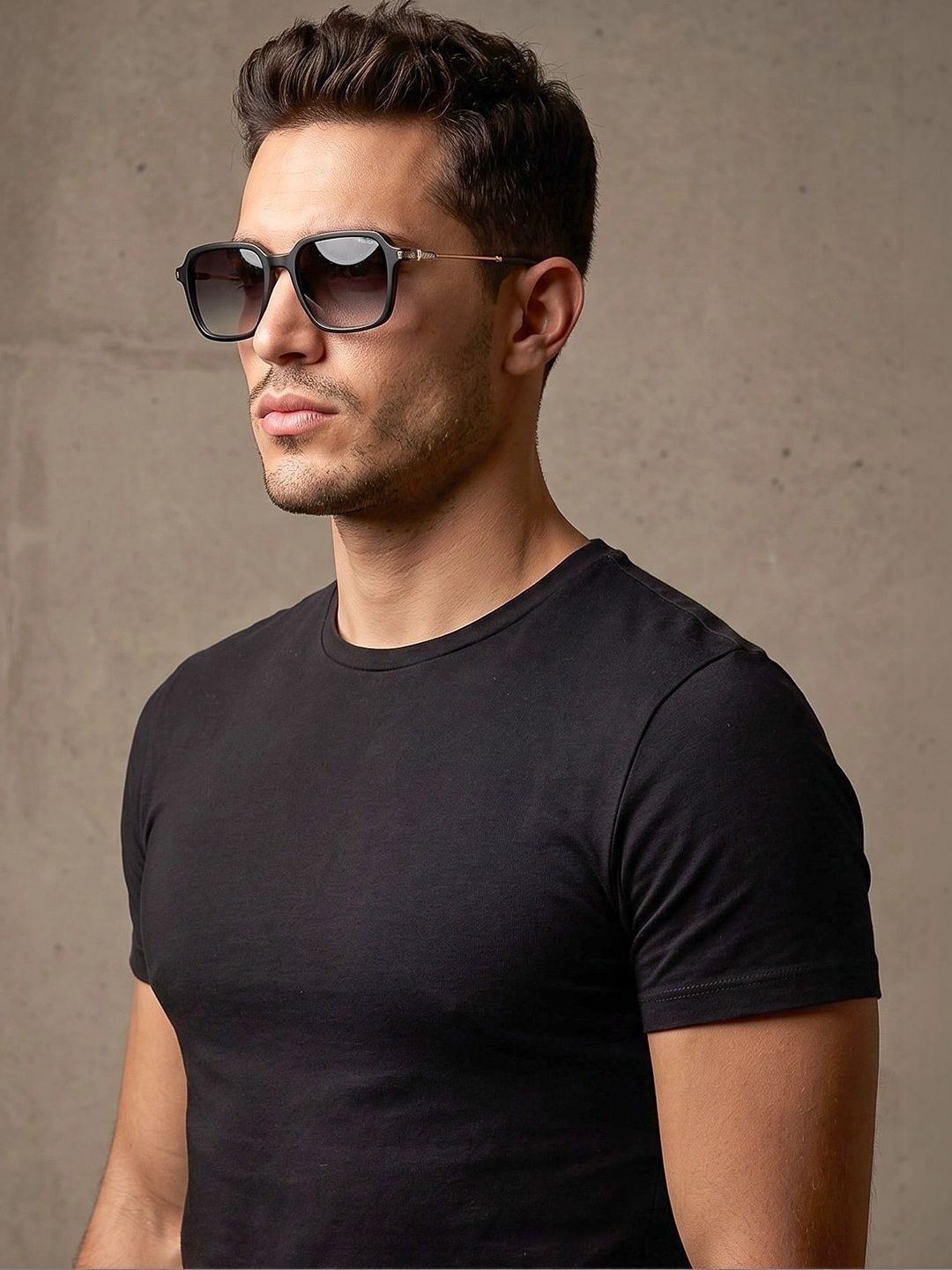 Police Unisex Square Sunglasses with UV Protected Lens SPLL10K52700SG