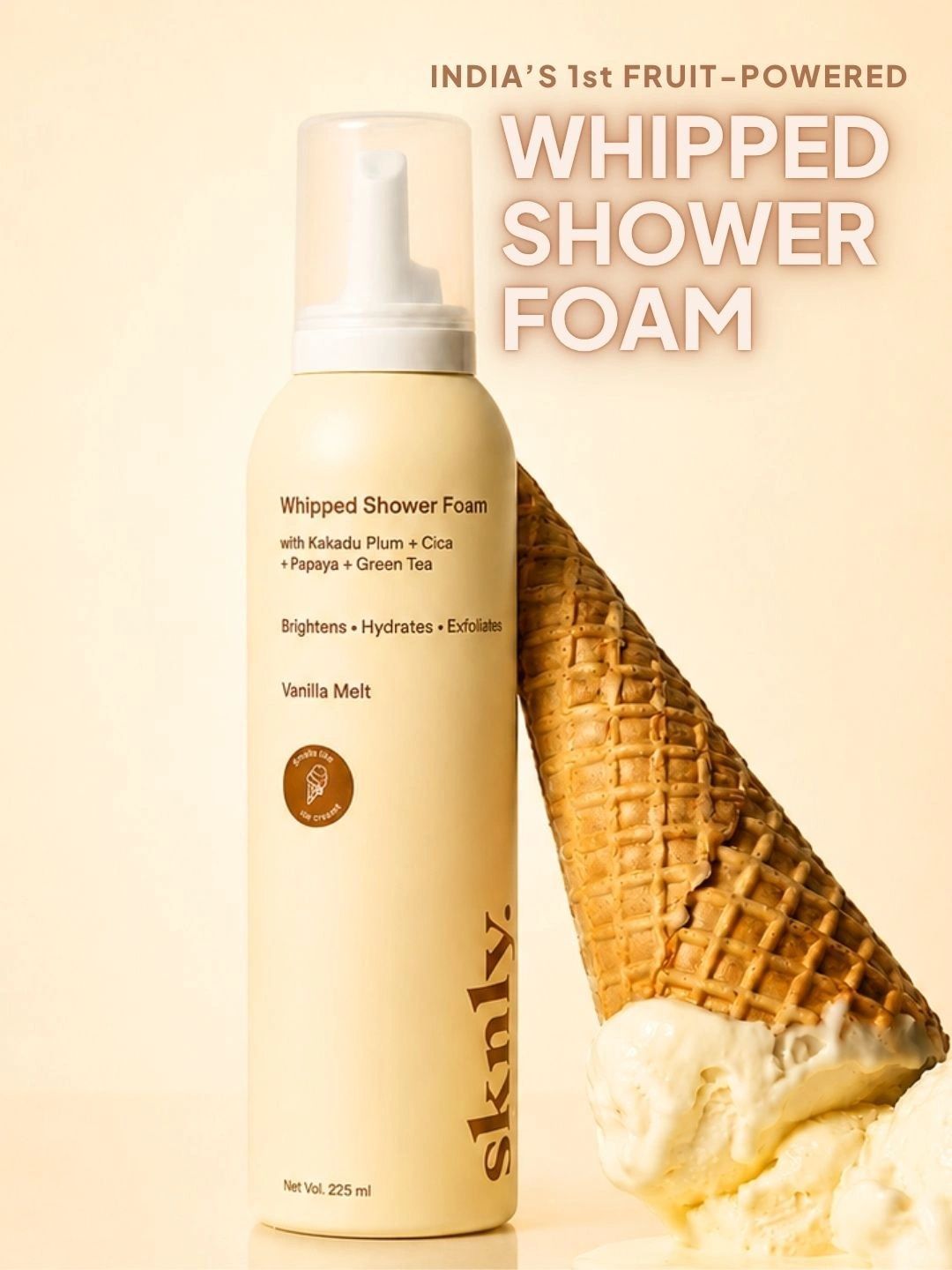 Buy Sknly Vanilla Melt Creamy Foaming Body Wash Shower Mousse 225 Ml -  - Personal Care for Unisex