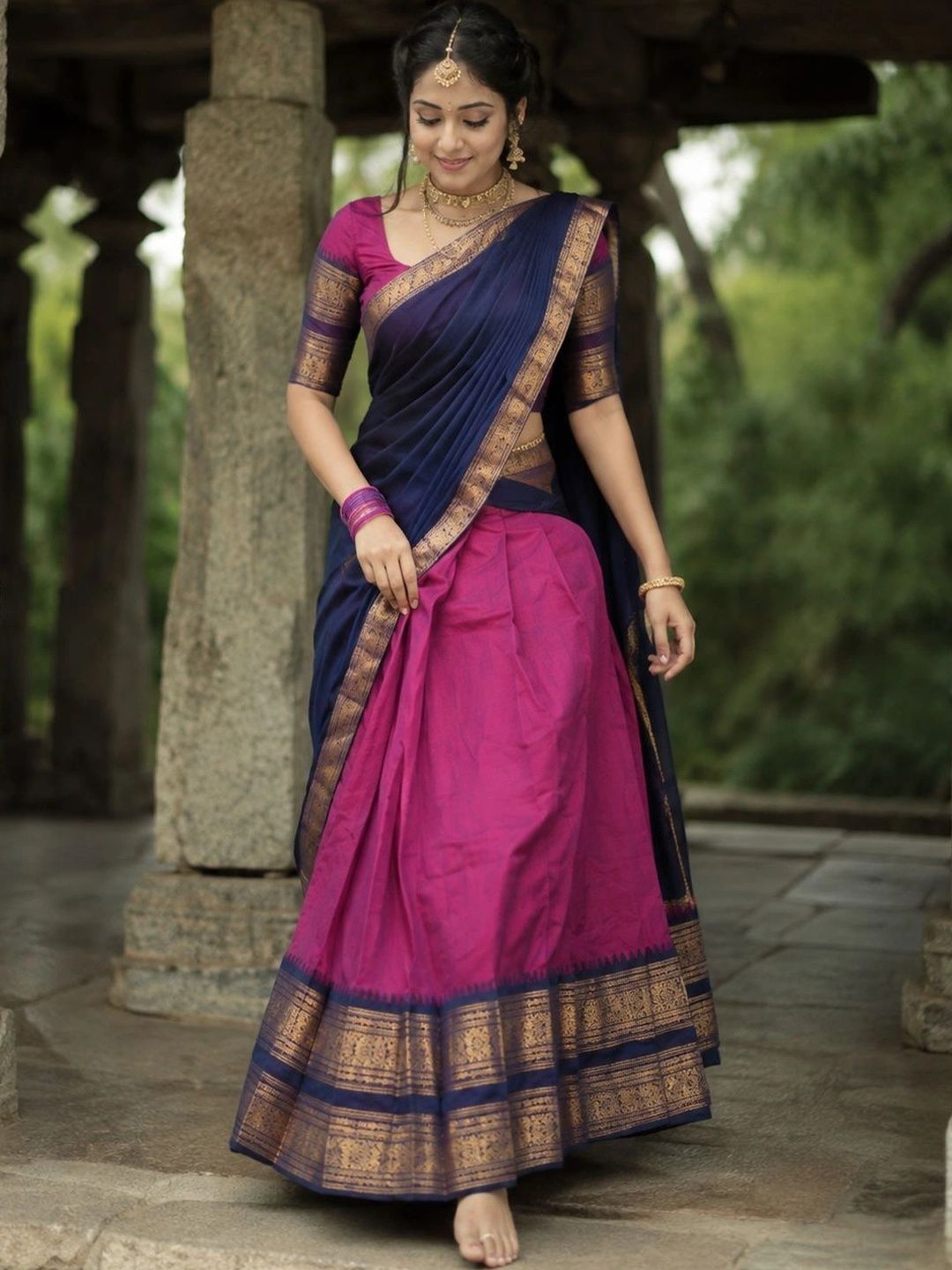JIVUBA Embellished Ready to Wear Lehenga & Unstitched Blouse With Dupatta