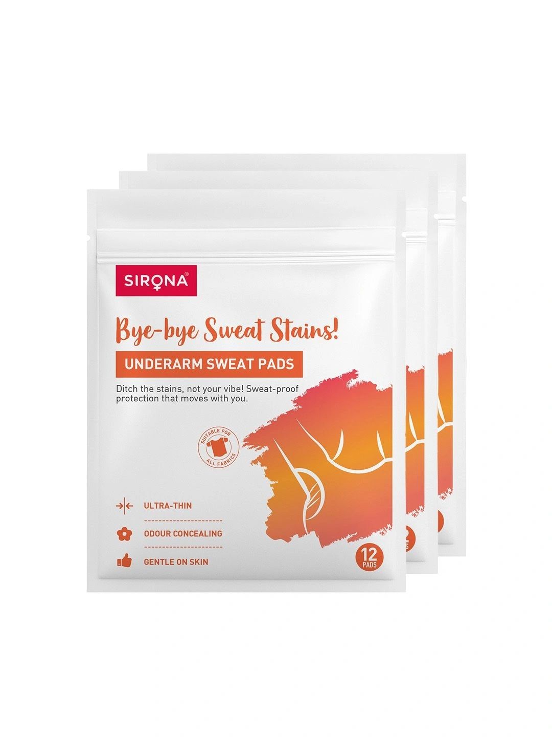 Sirona Unisex Set of 3 Under Arm Sweat Pads