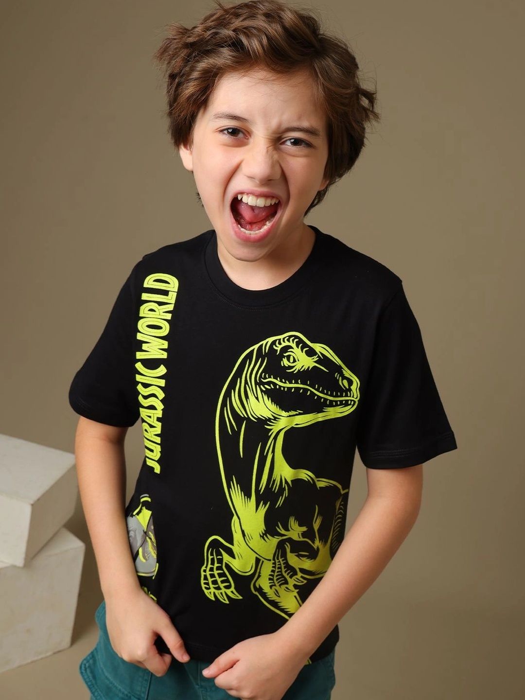 Kids Ville Boys Jurassic World Printed T-shirt